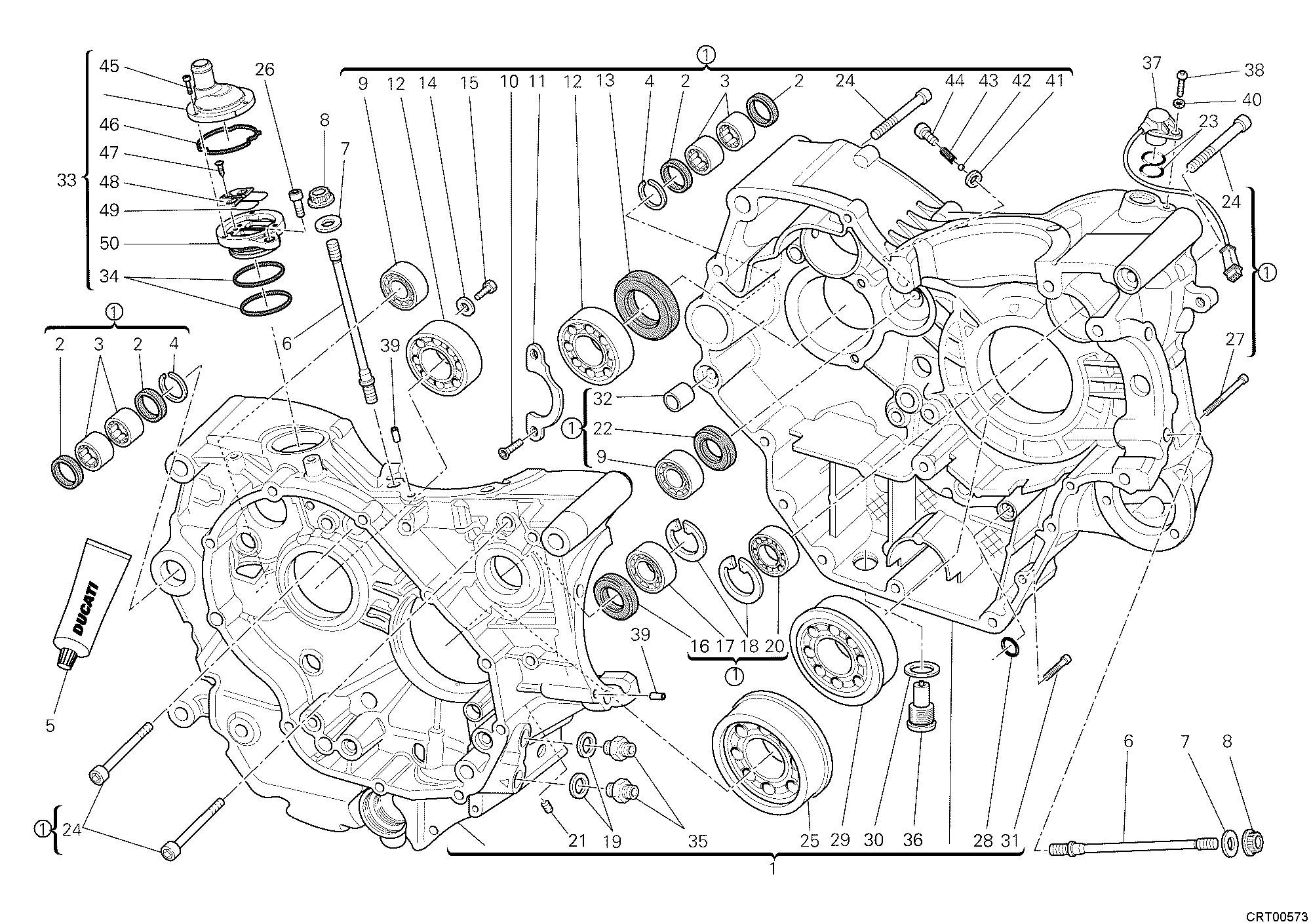 010 CARTER MOTEUR POUR MONSTER 796 2011