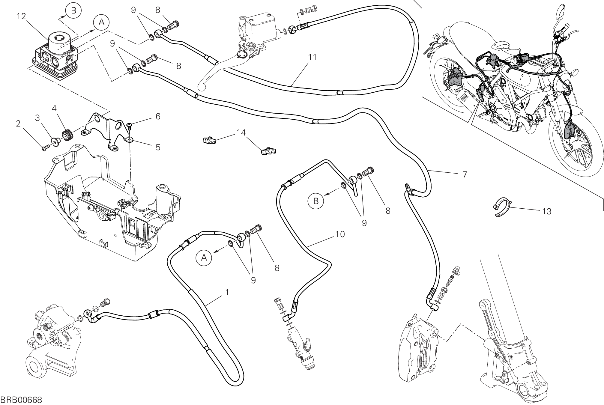 20C SYSTEME DE FREIN ABS POUR SCRAMBLER ICON DARK 2022