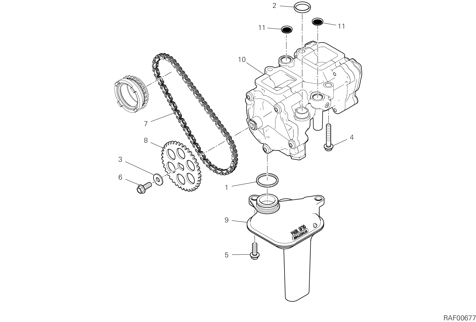 08A POMPE A HUILE COMPLETE POUR SUPERBIKE PANIGALE V4 2021