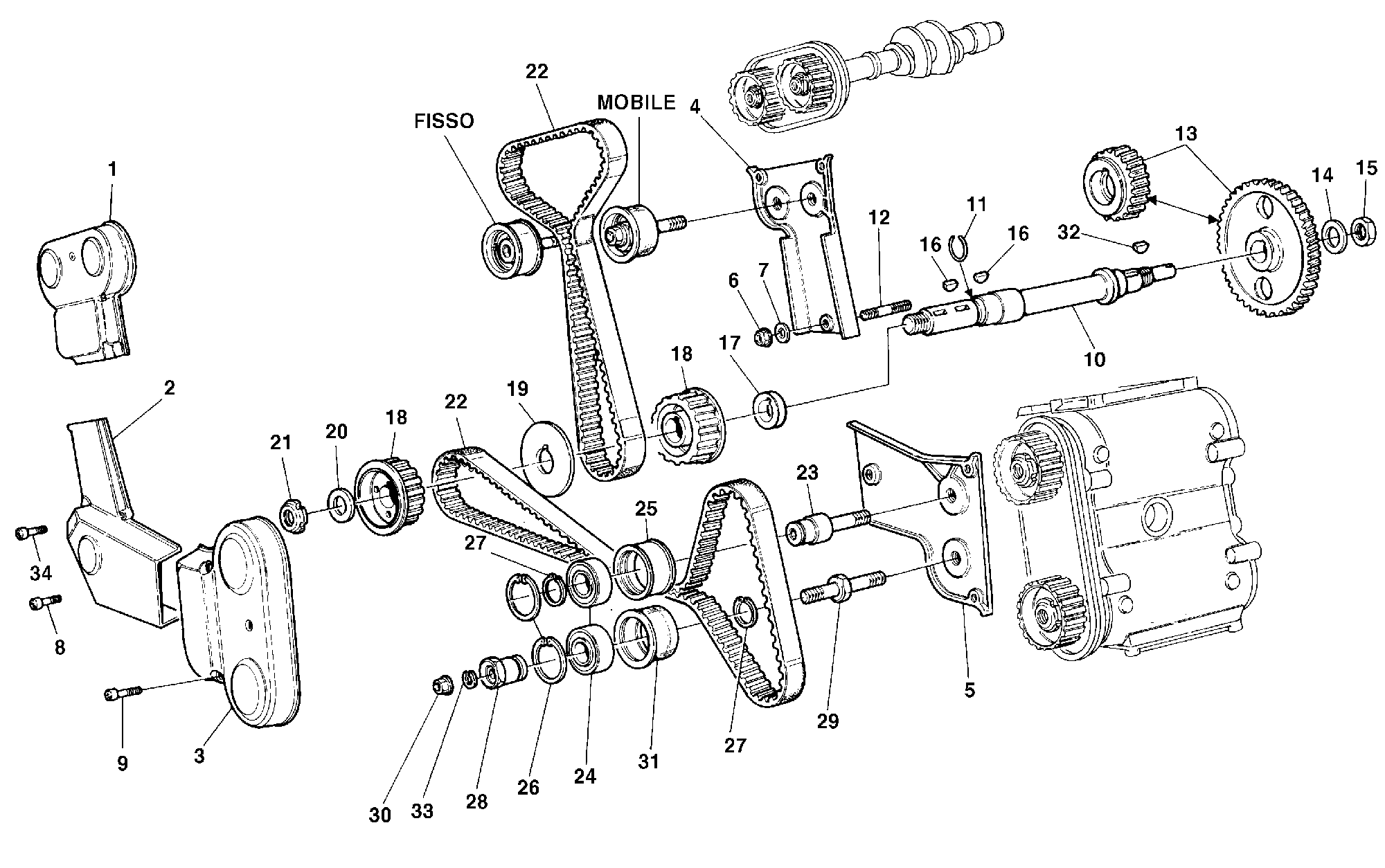 080 COURROIE DISTRIBUTION POUR SUPERBIKE 748 SPS 1999