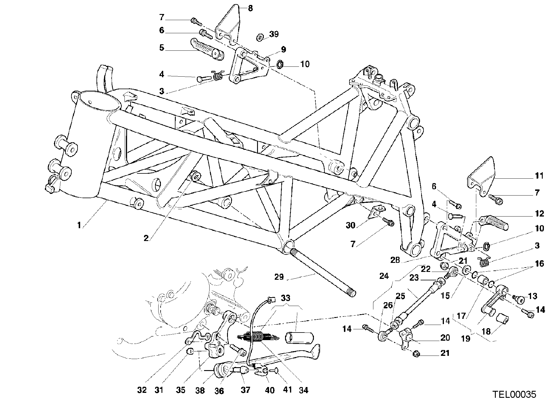 023 CADRE POUR SUPERBIKE 996 SPS III 2000