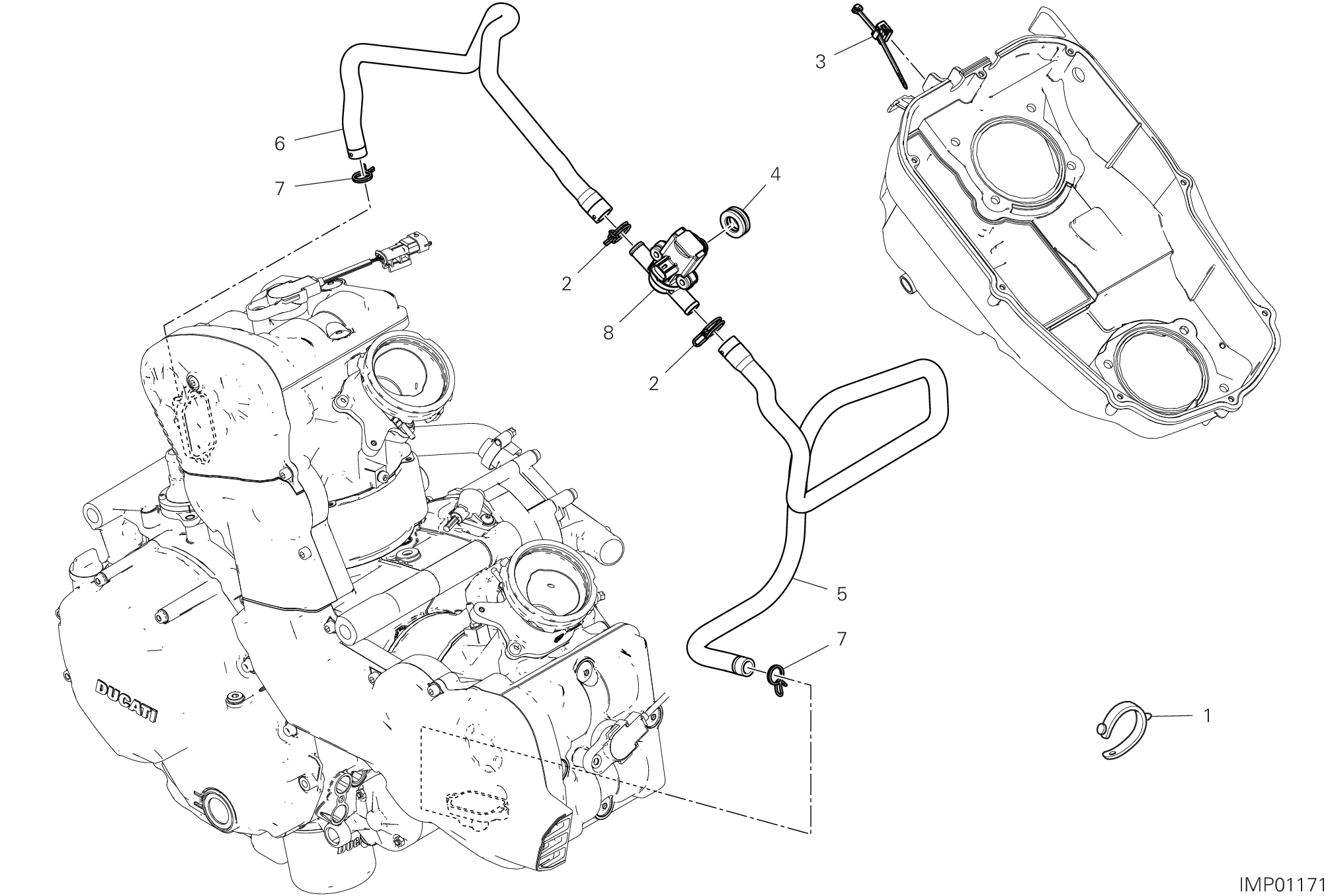 30C SYSTEME AIR SECONDAIRE POUR HYPERMOTARD 950 2019