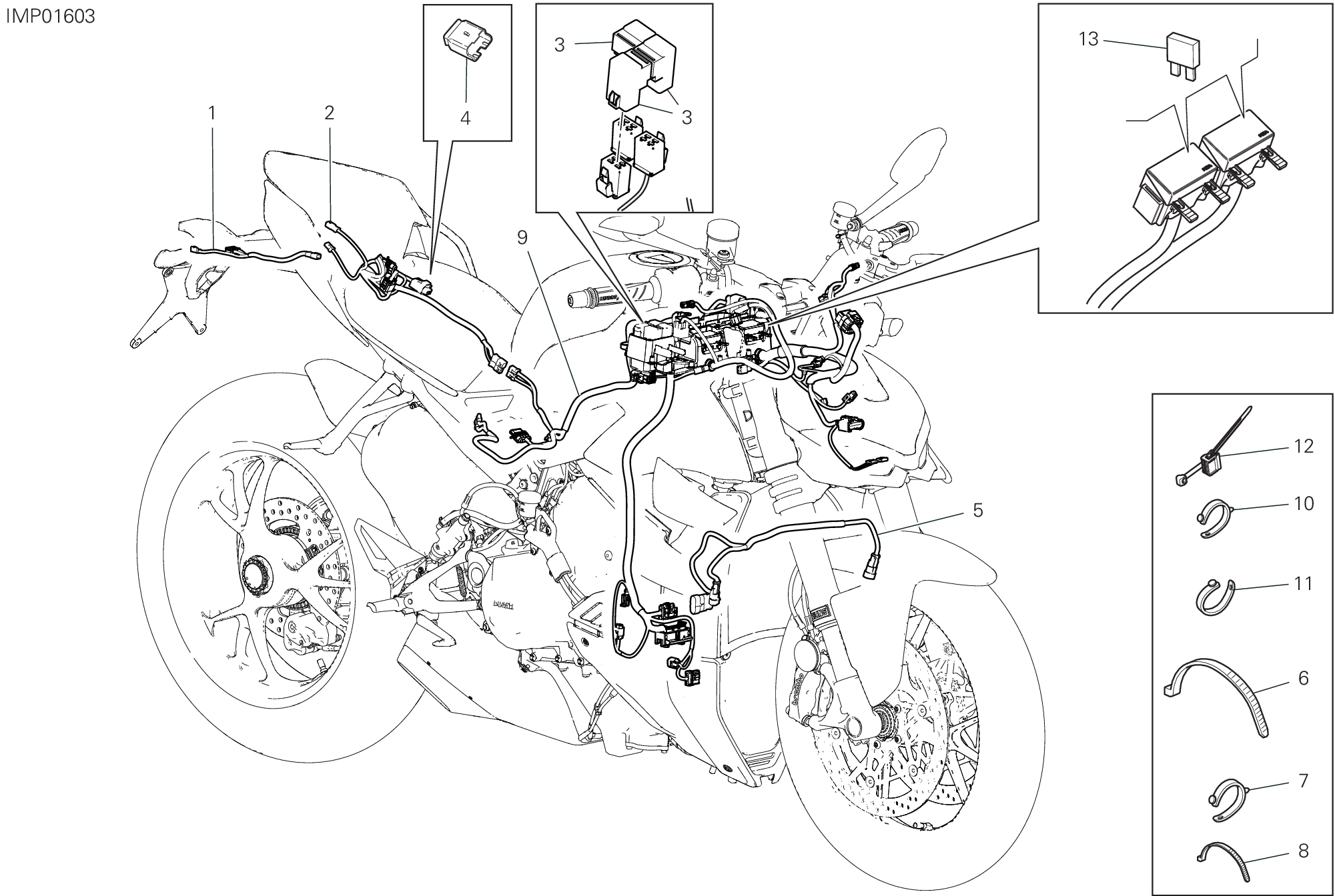 13C CIRCUIT ELECTRIQUE VEHICULE POUR STREETFIGHTER V4 2020