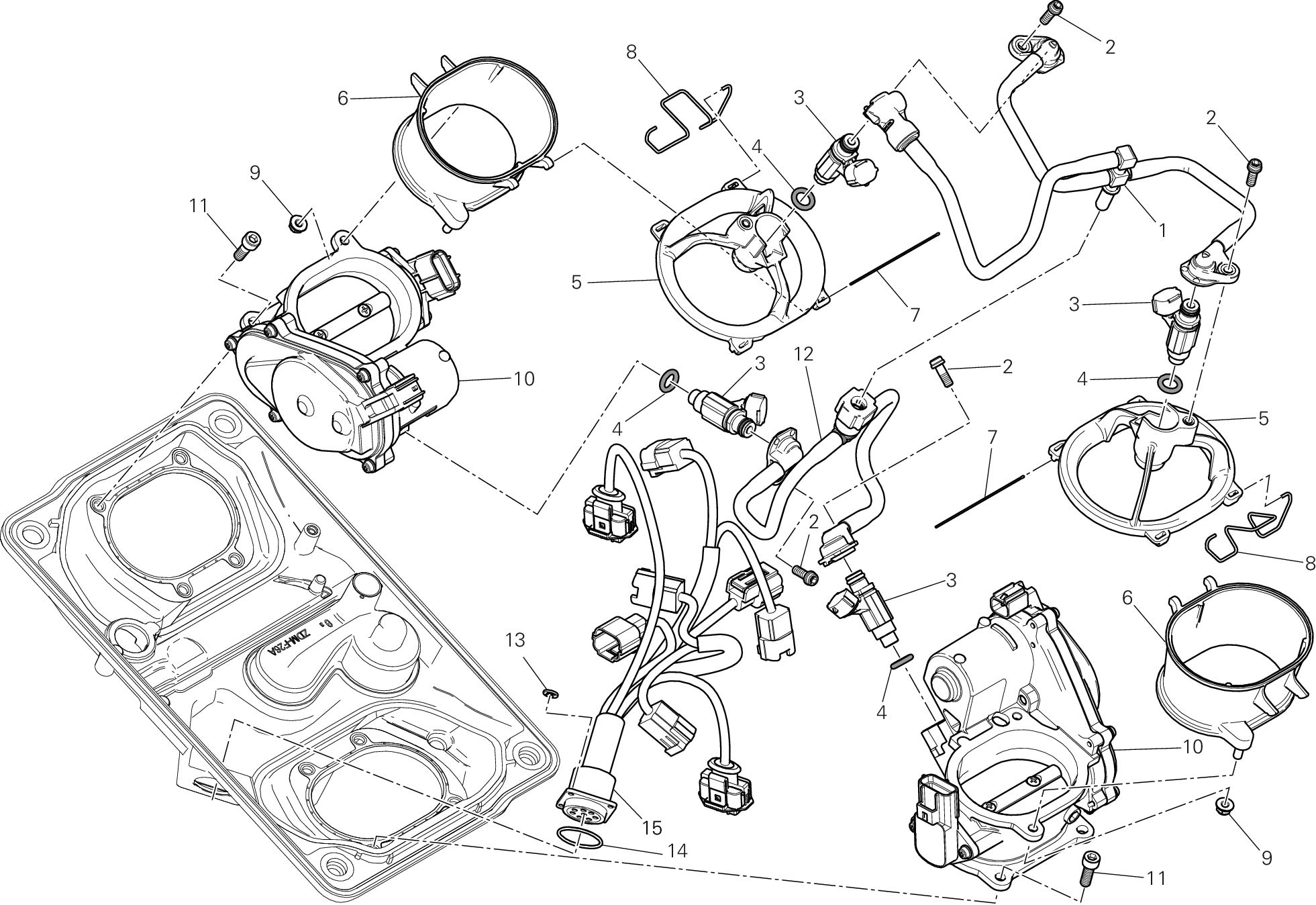 017 CORPS PAPILLON POUR SUPERBIKE 1299 ABS 2016