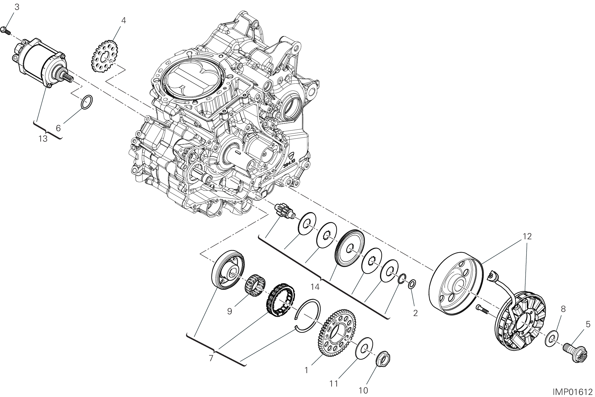 10A DEMARRAGE ELECTRIQUE POUR HYPERMOTARD 698 MONO 2024