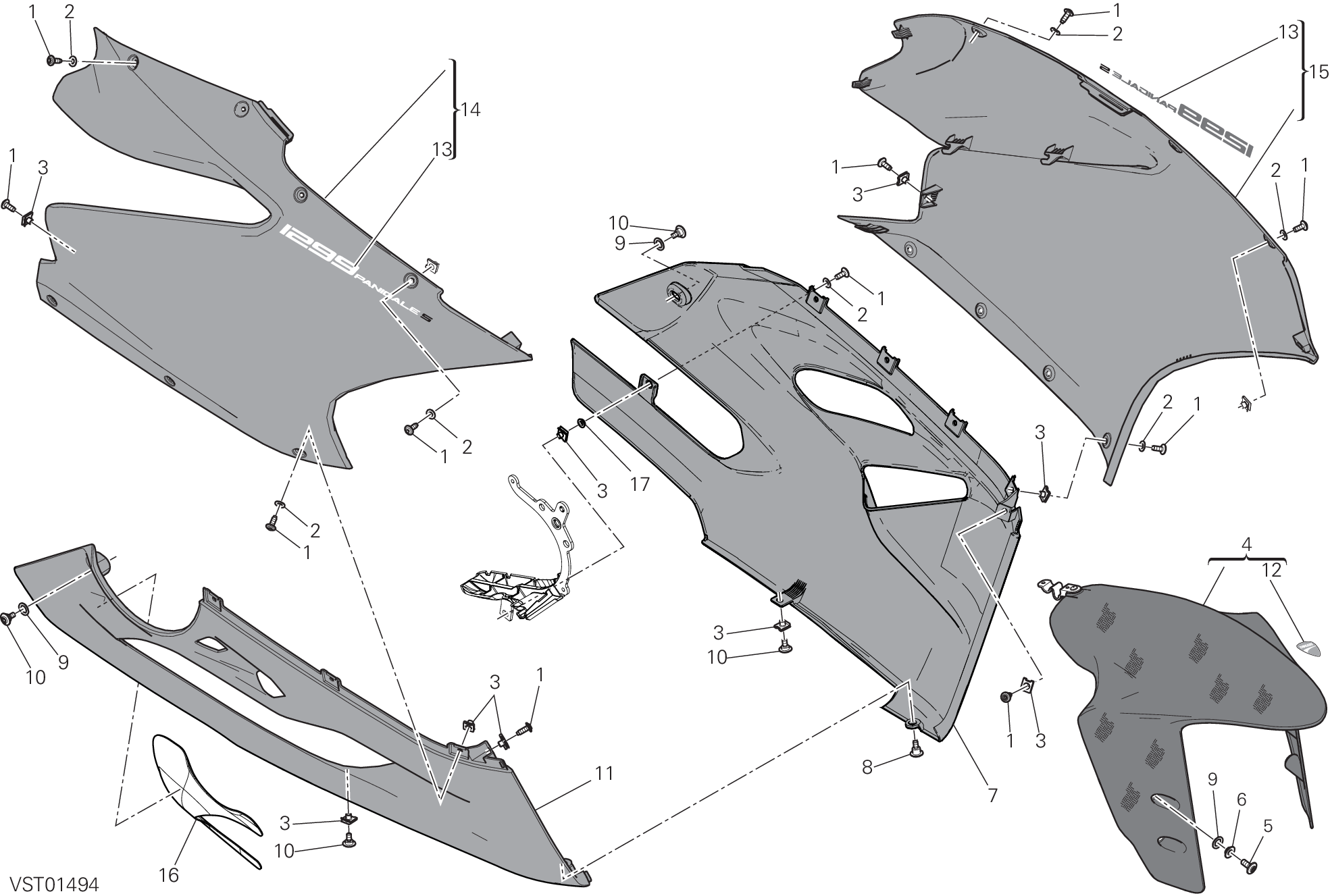 34A CARENATURA POUR SUPERBIKE 1299S ABS 2015