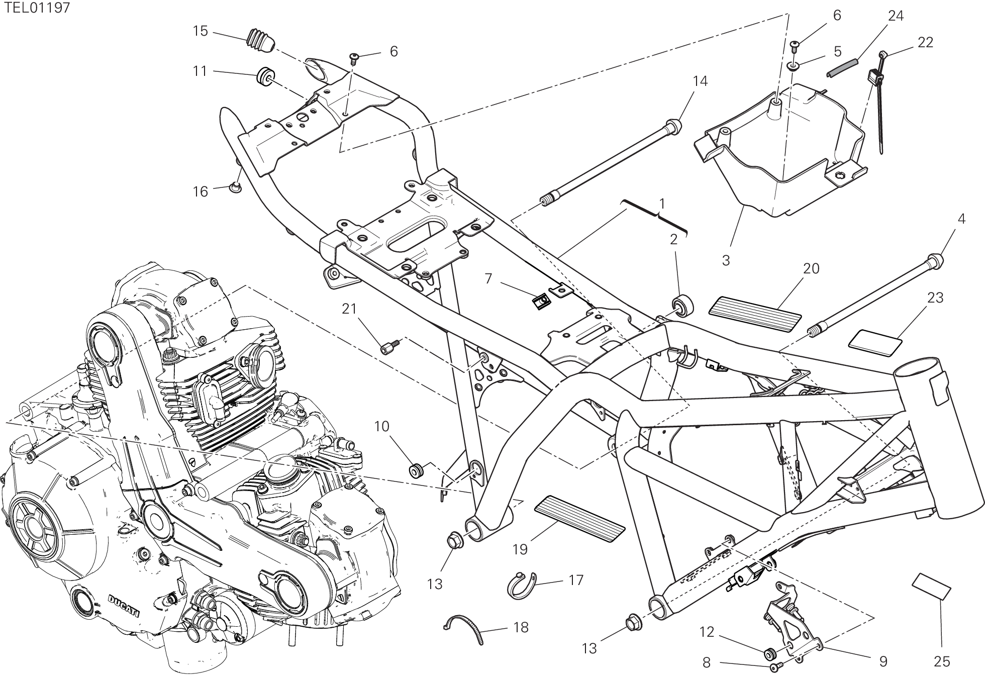 33A CADRE POUR SCRAMBLER CAFE RACER 2020