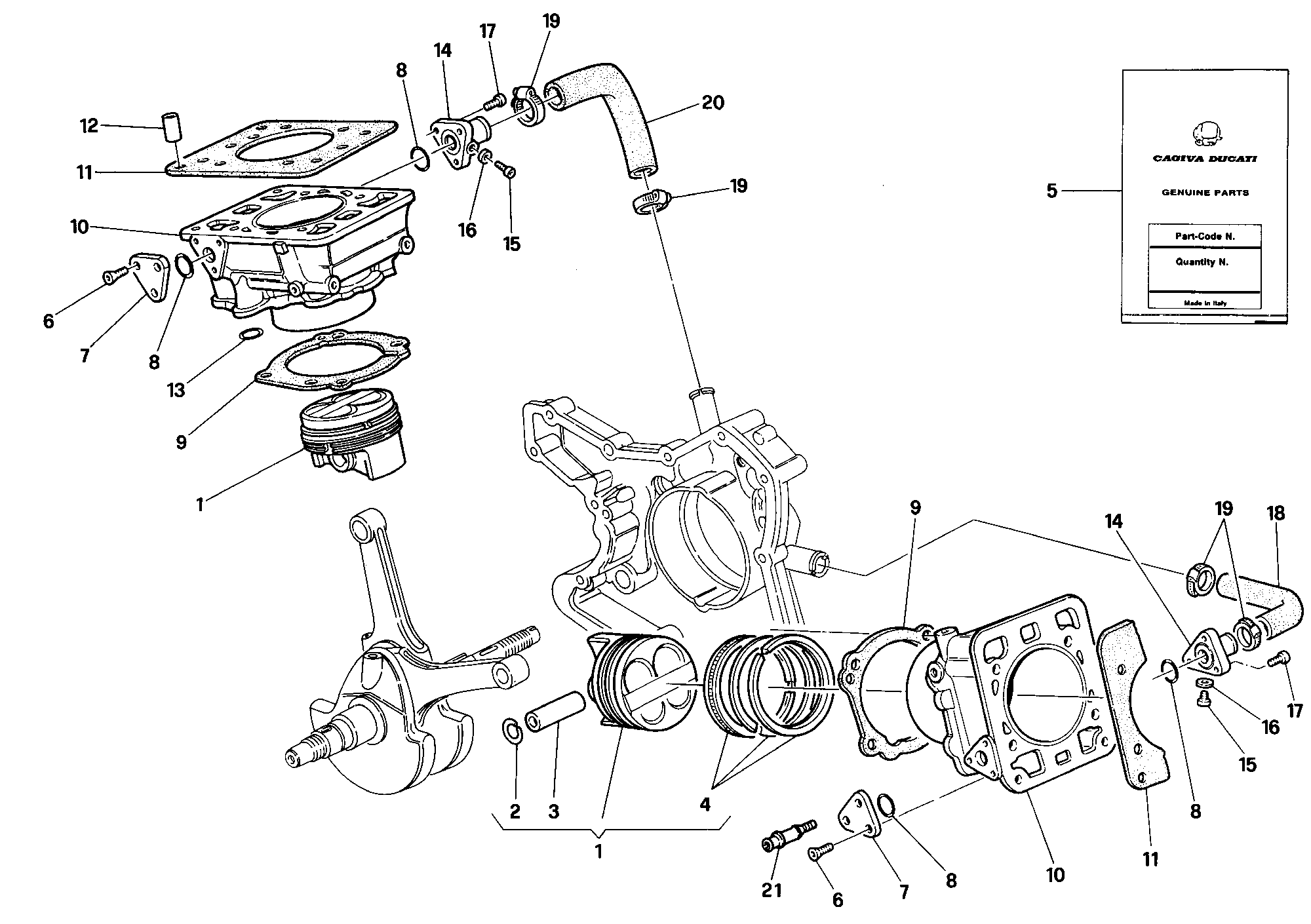 007 CYLINDRE PISTON POUR SUPERBIKE 916 SENNA 1995