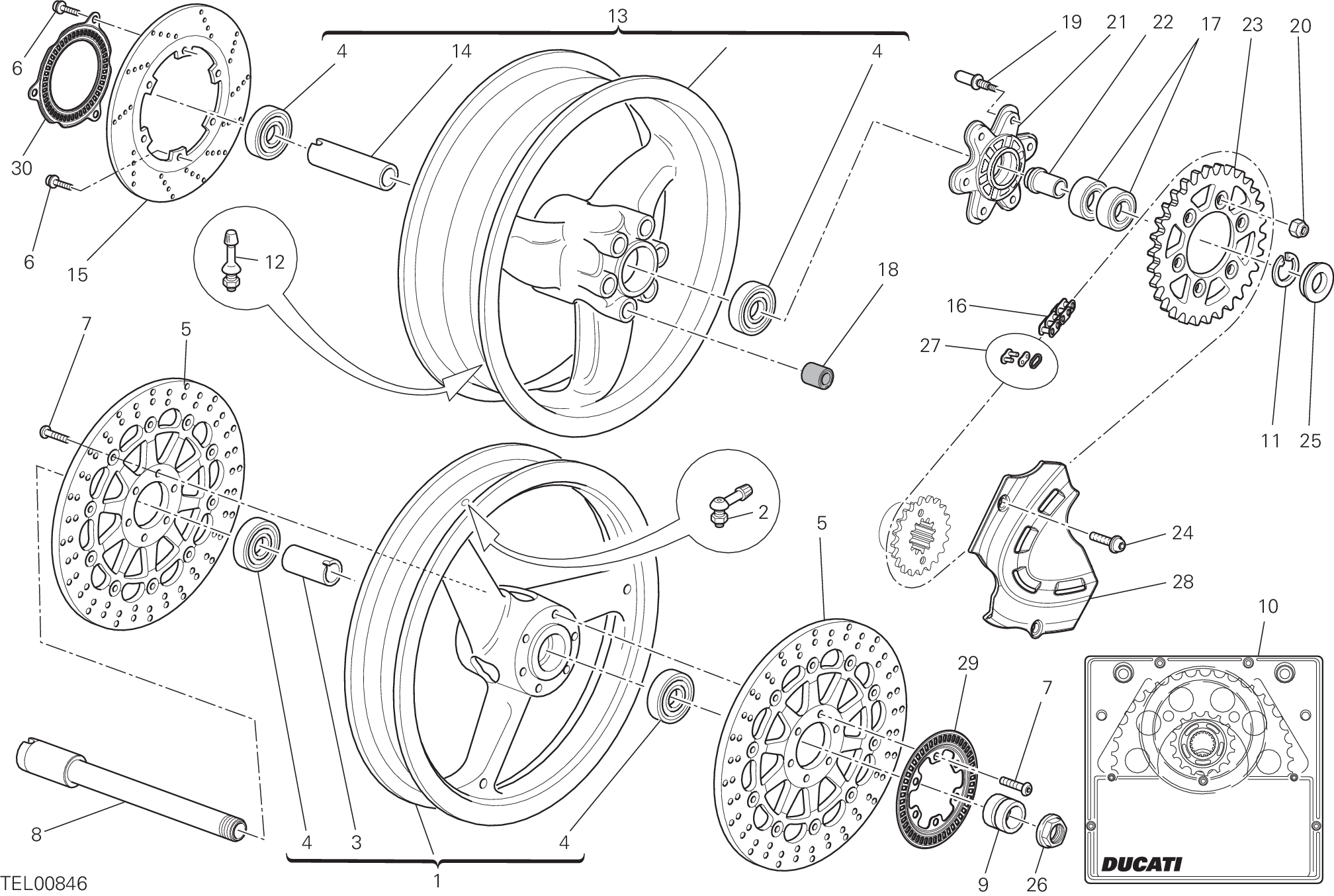 025 ROUES POUR MONSTER 696 ABS 2011