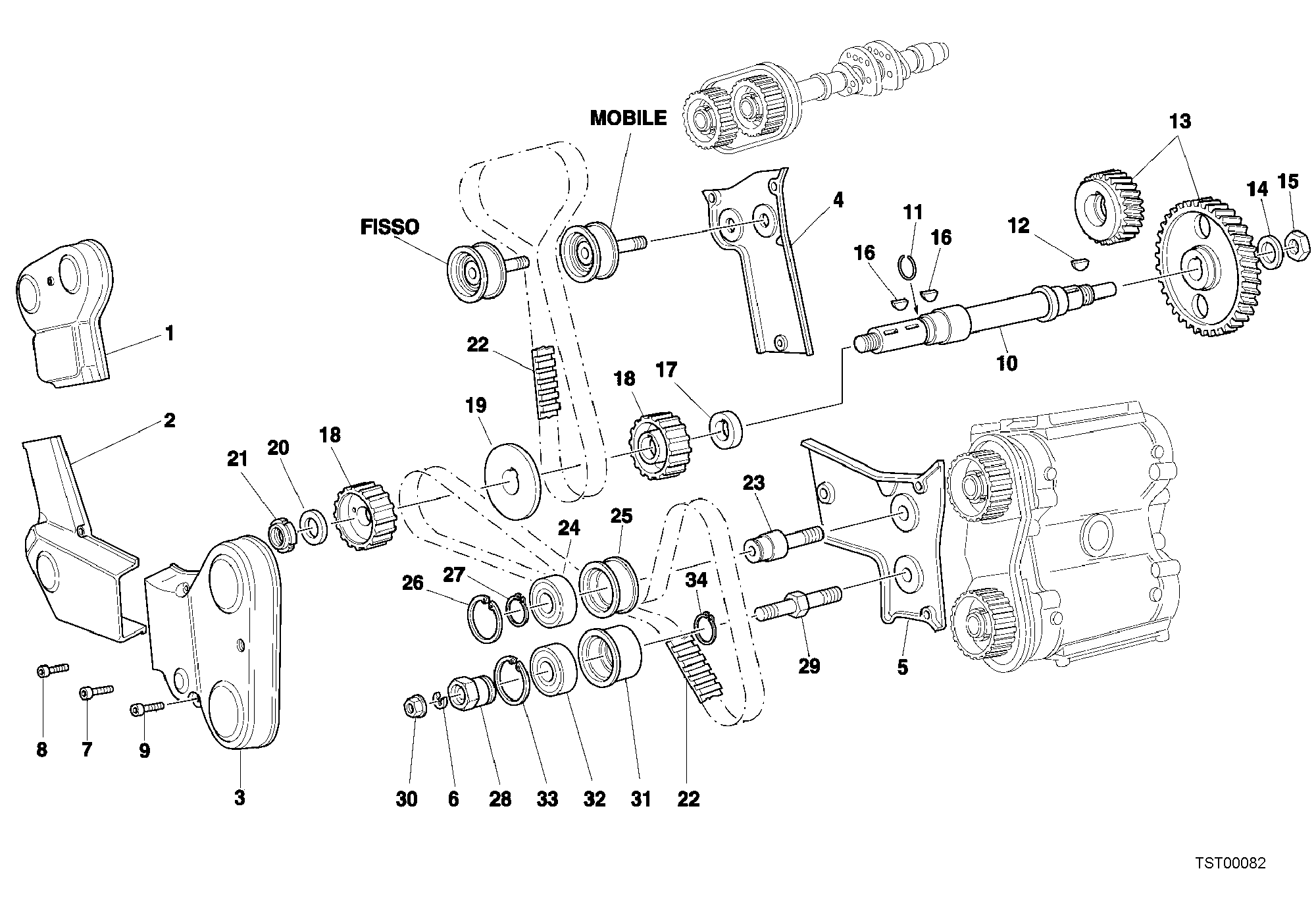 008 COURROIE DISTRIBUTION POUR SPORT TOURING ST4 S 2001