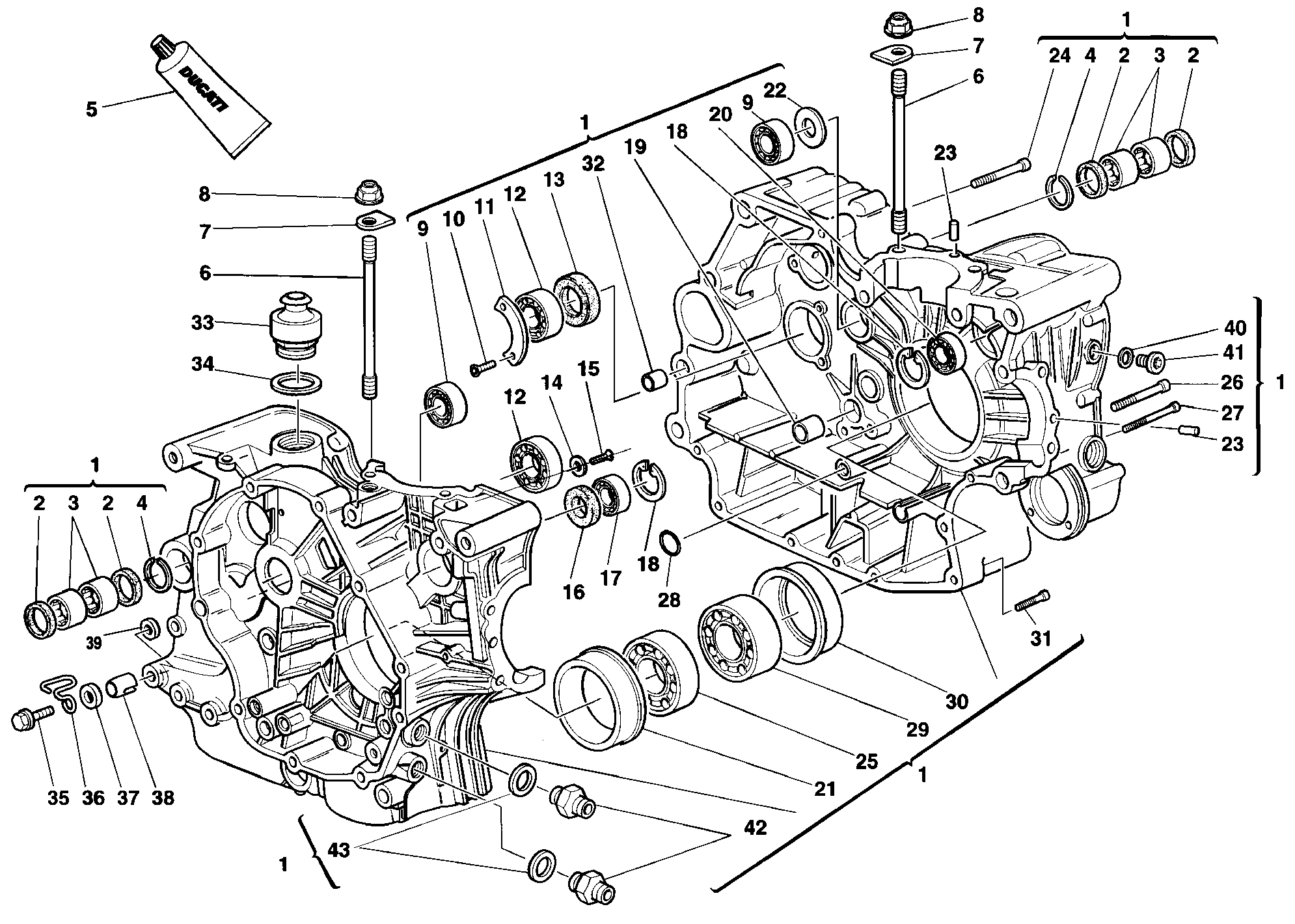 010 CARTER MOTEUR POUR MONSTER 750 1998