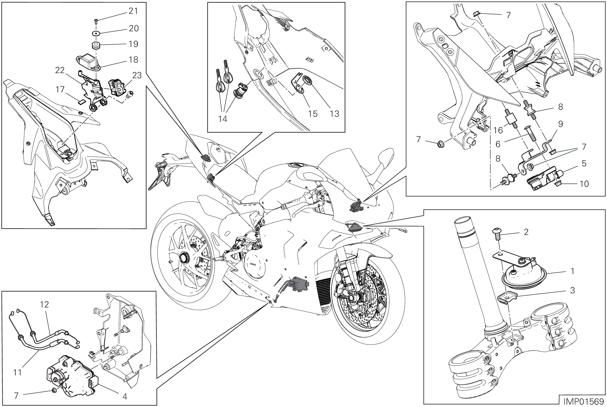 13E DISOISITIF ELECTRIQUES POUR SUPERBIKE PANIGALE V4 R 2024