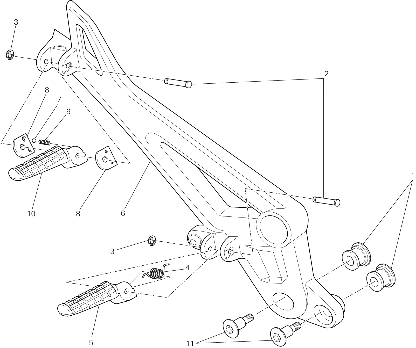 31A REPOSE PIEDS DROIT POUR MONSTER 796 2013