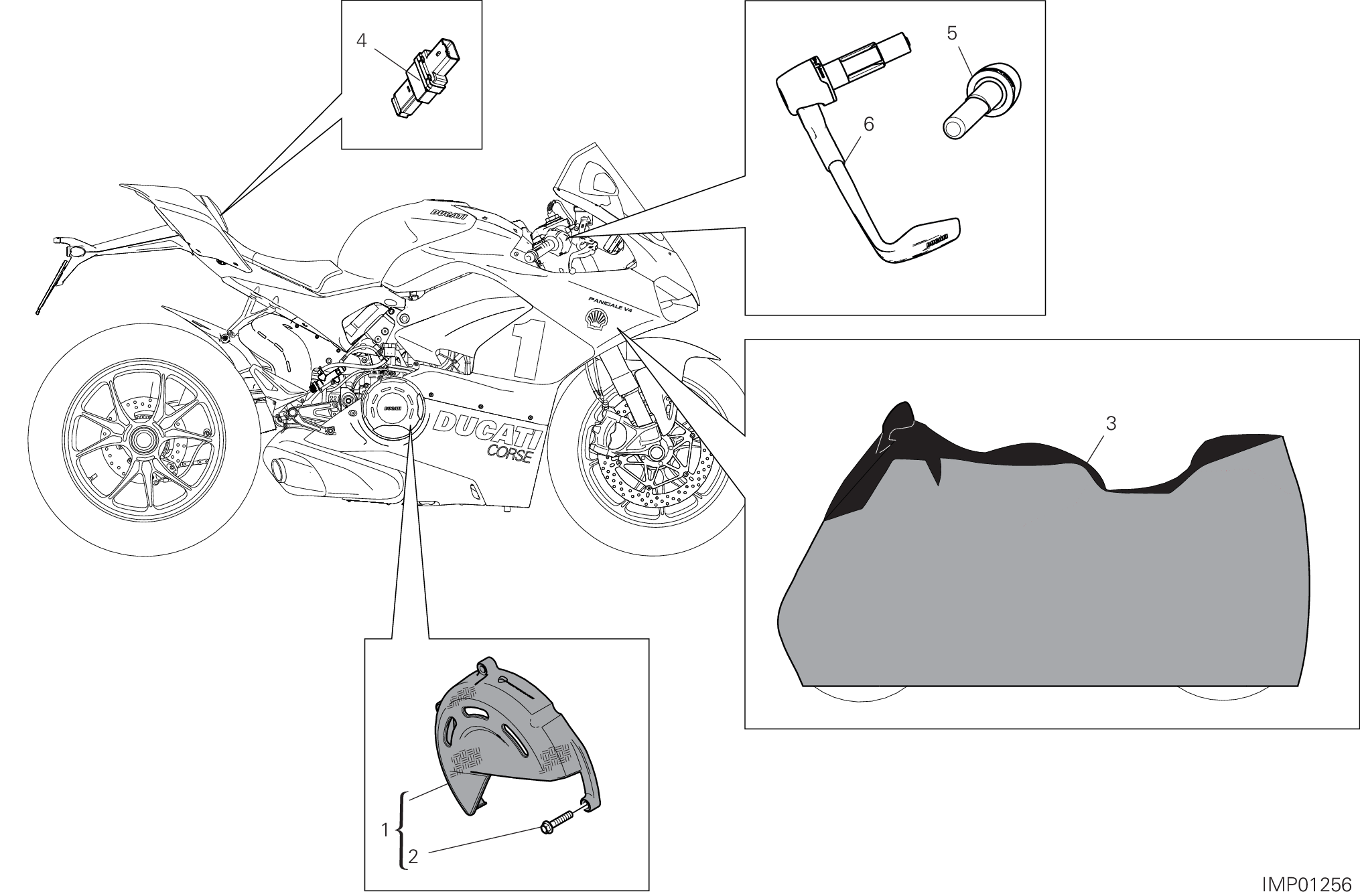 39B ACCESSOIRES POUR SUPERBIKE PANIGALE 25ANNIVERSARIO 916 2020