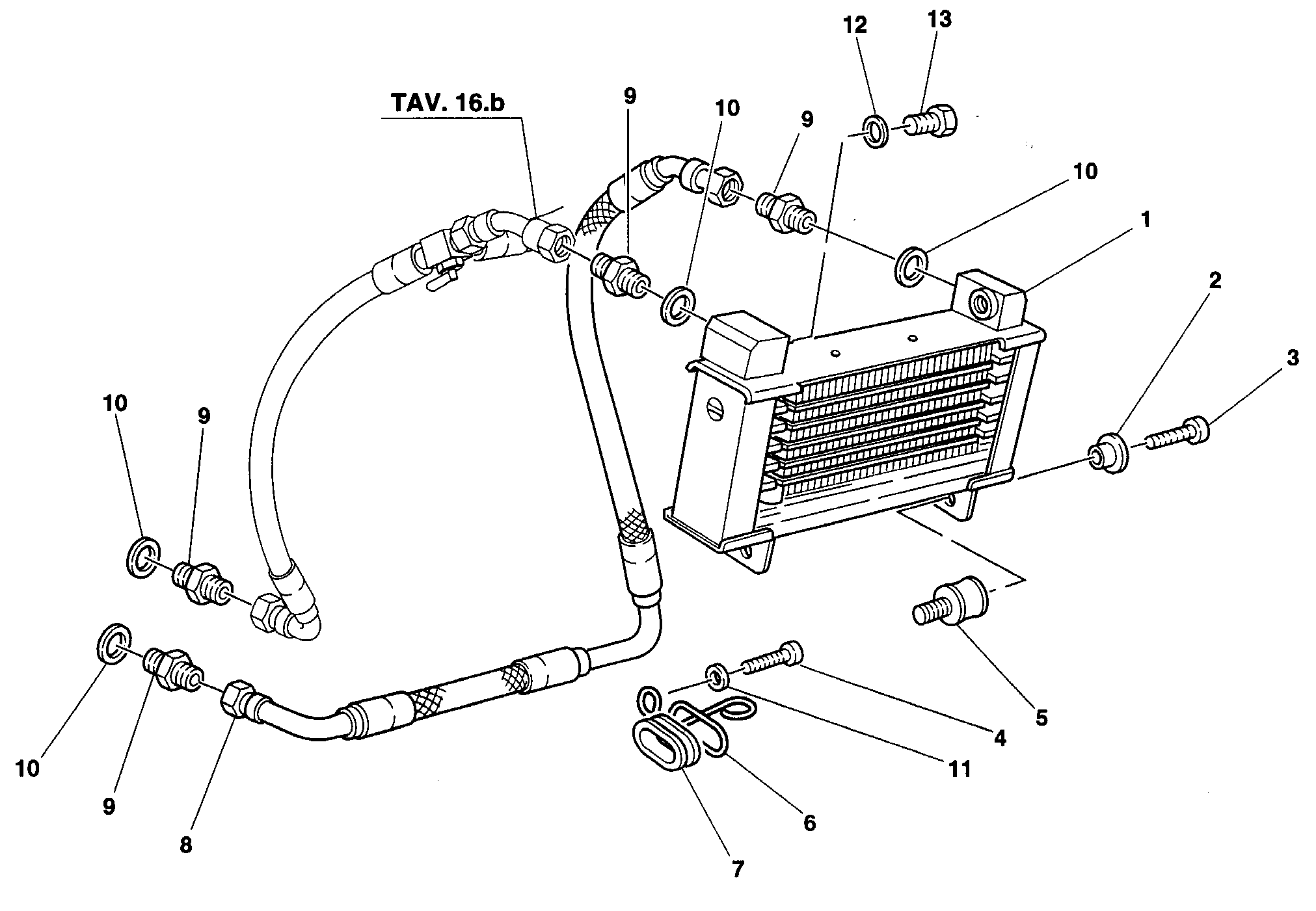031 RADIATEUR A HUILE DM 009756 POUR SUPERSPORT 750 SS 1994