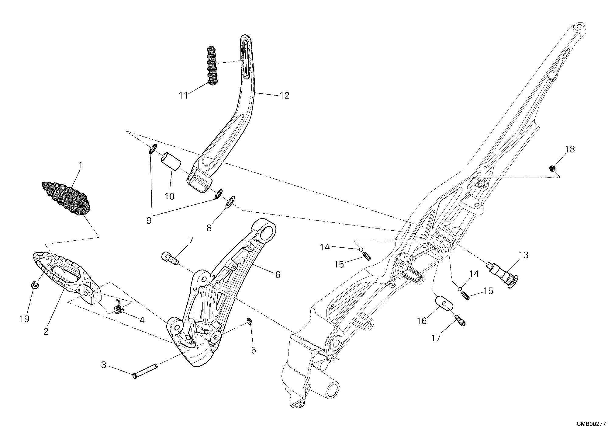22B REPOSE PIEDS DROIT POUR DIAVEL CARBON 2012