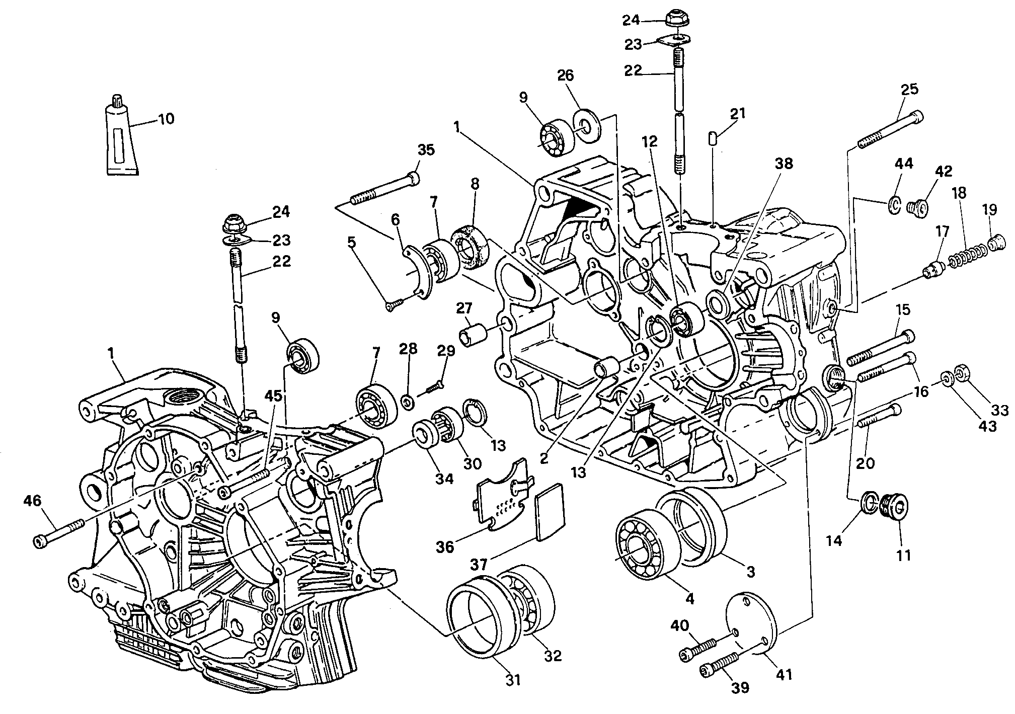 010 CARTER MOTEUR POUR SUPERBIKE 916 R 1997