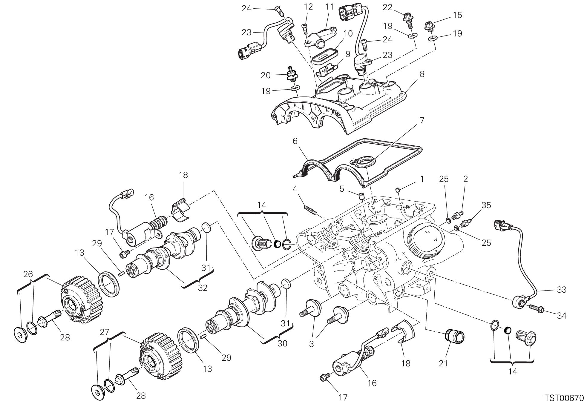 11A CULASSE VERTICALE DISTRIBUTION POUR DIAVEL 1260 2022