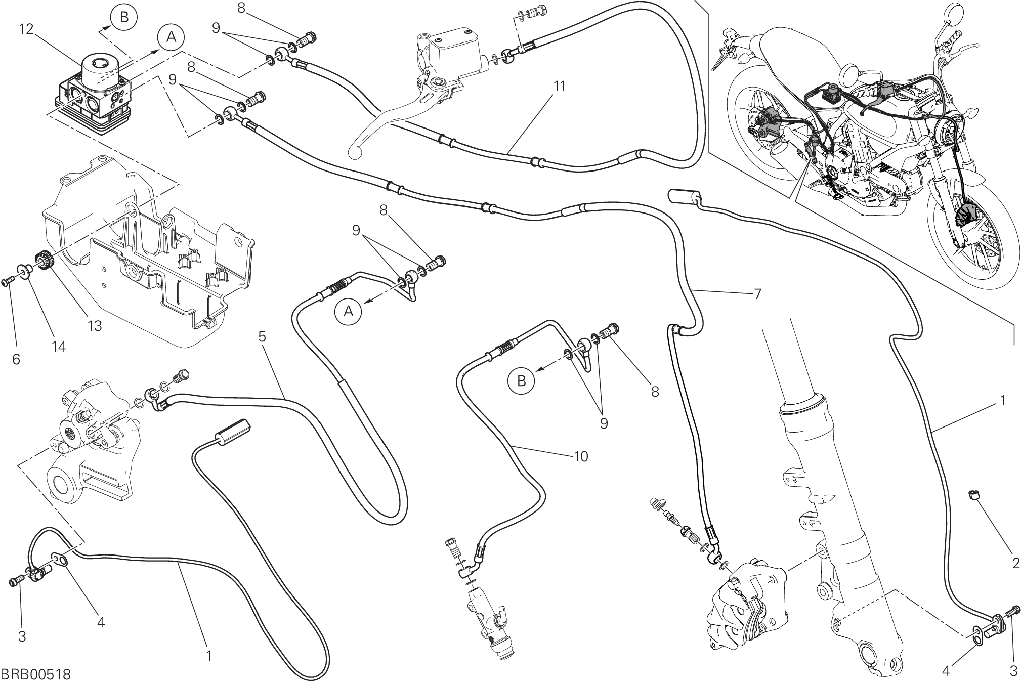 24A SYSTEME ANTIBLOCAGE DES FREINS ABS POUR SCRAMBLER SIXTY2 2016