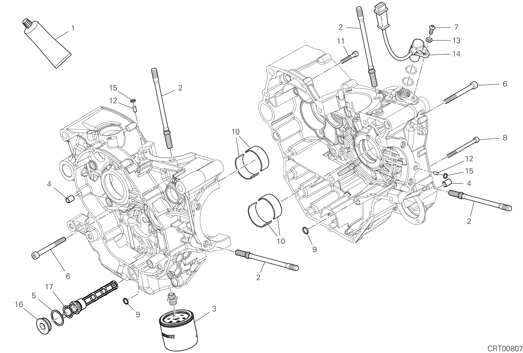 10A PAIRE DE DEMI CARTERS POUR HYPERMOTARD 950 2019