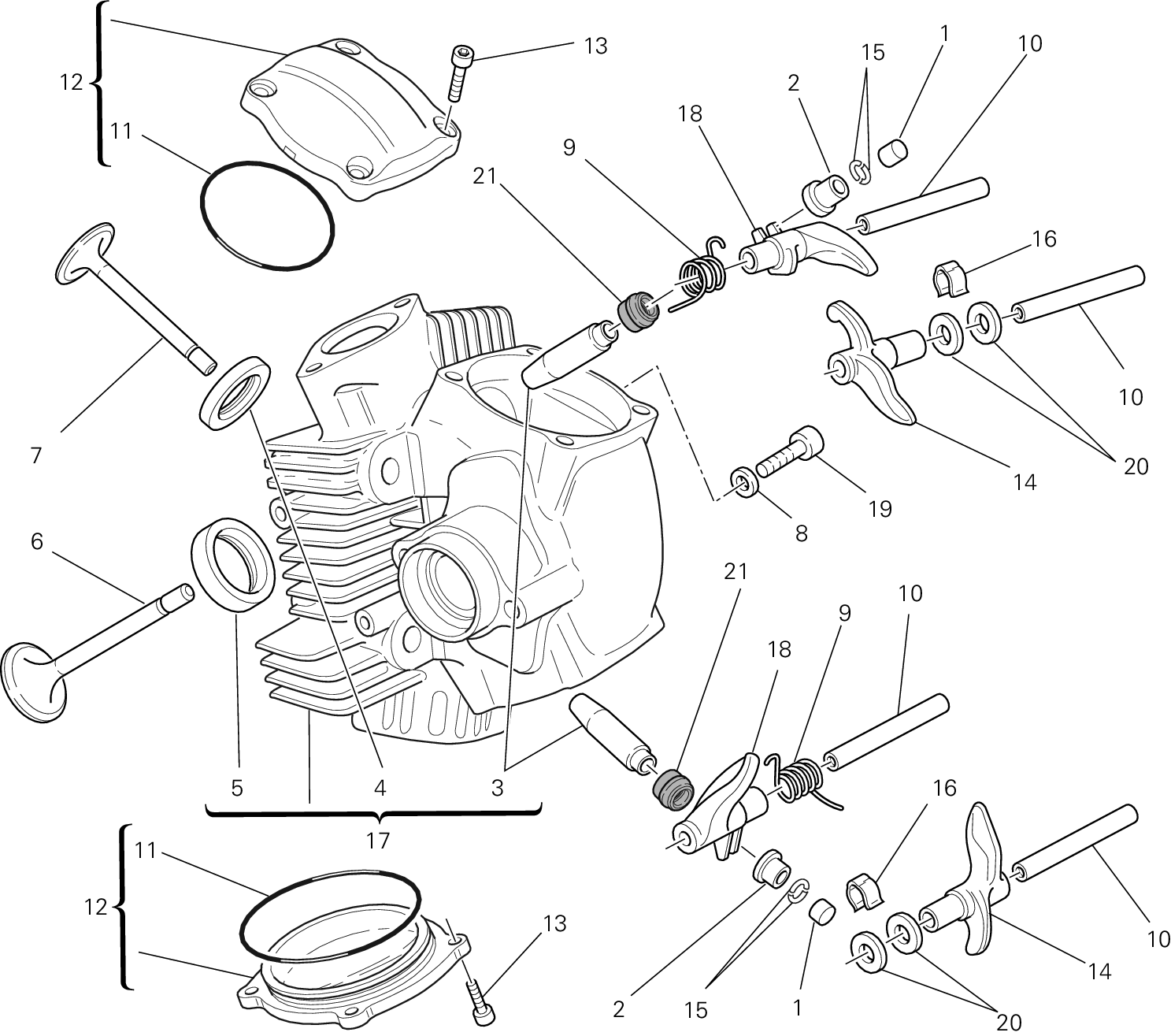 015 CULASSE HORIZONTALE POUR MONSTER 659 ABS AUSTRALIA 2013