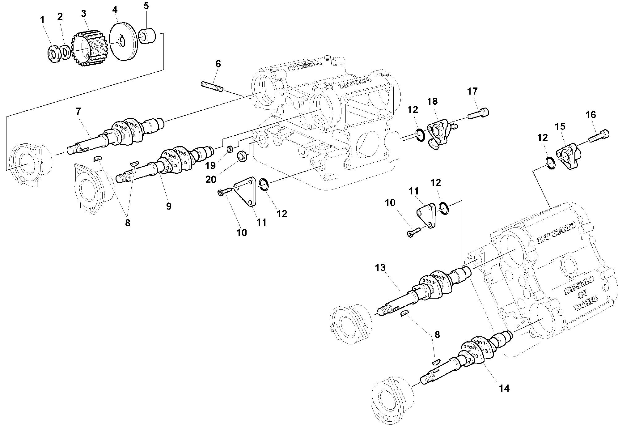 140 ARBRE A CAMES POUR SUPERBIKE 996 SPS 1999
