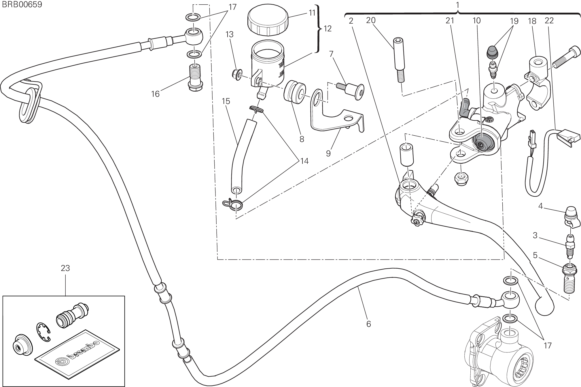 023 COMANDO FRIZIONE POUR MONSTER 1200 S 2014