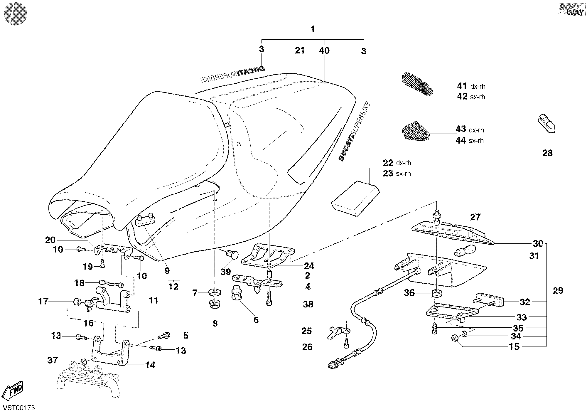 35A SELLE POUR SUPERBIKE 748 S 2002