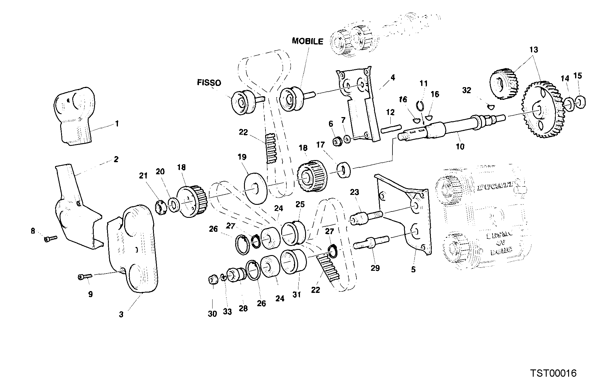 008 COURROIE DISTRIBUTION POUR SUPERBIKE 996 SPS III 2000