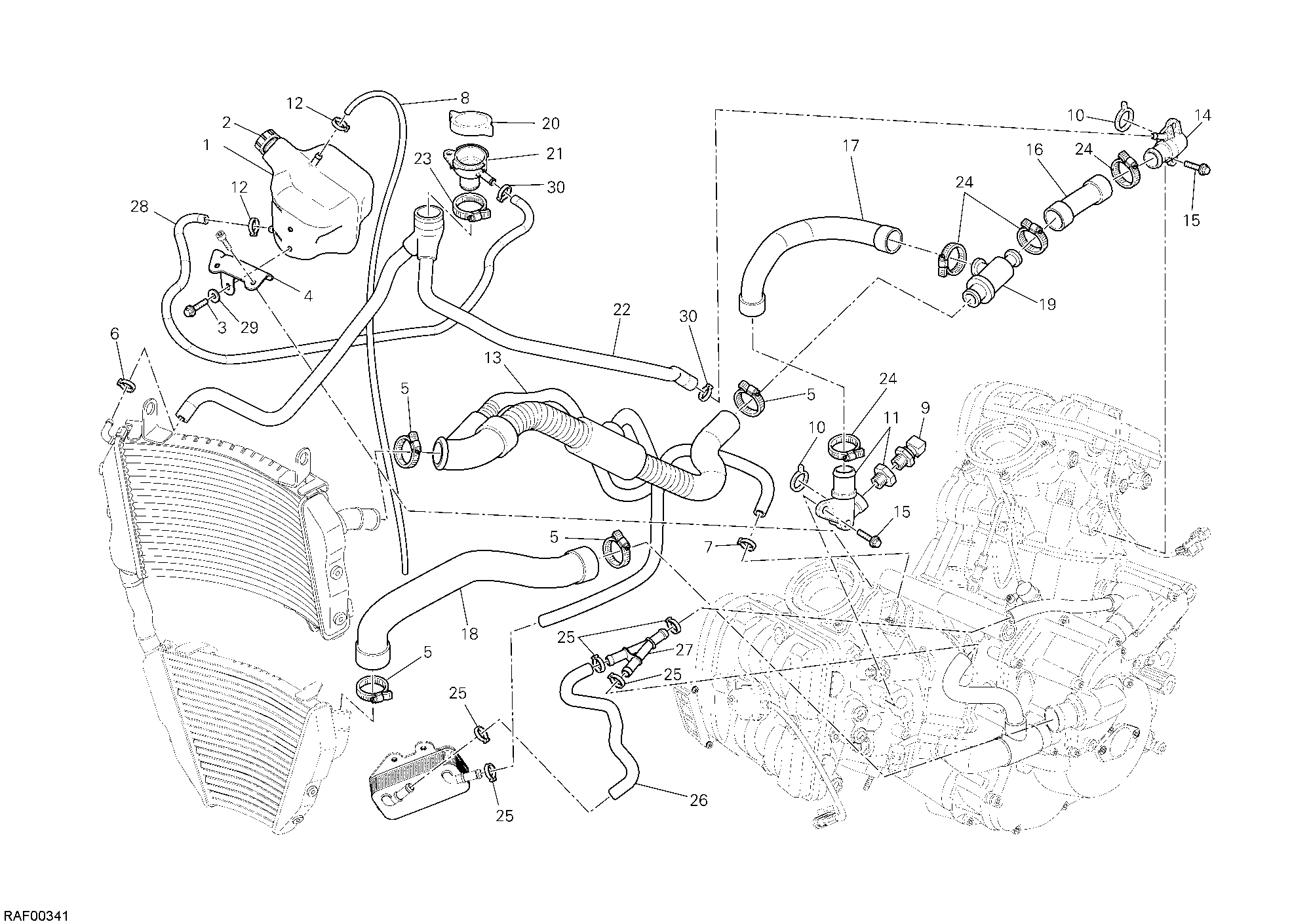 031 CIRCUIT DE REFROIDISSEMENT POUR STREETFIGHTER 2010