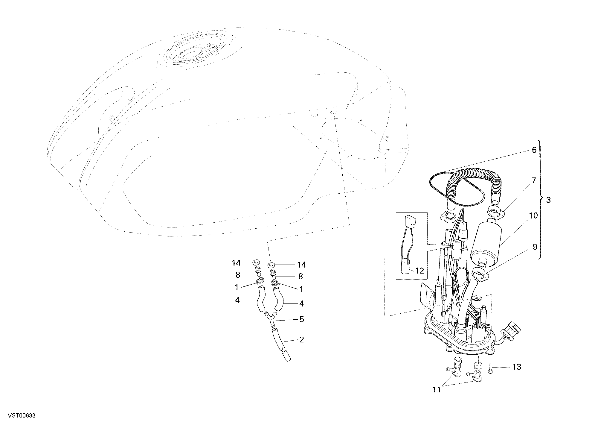 019 POMPE A CARBURANT POUR MONSTER S4R 2008