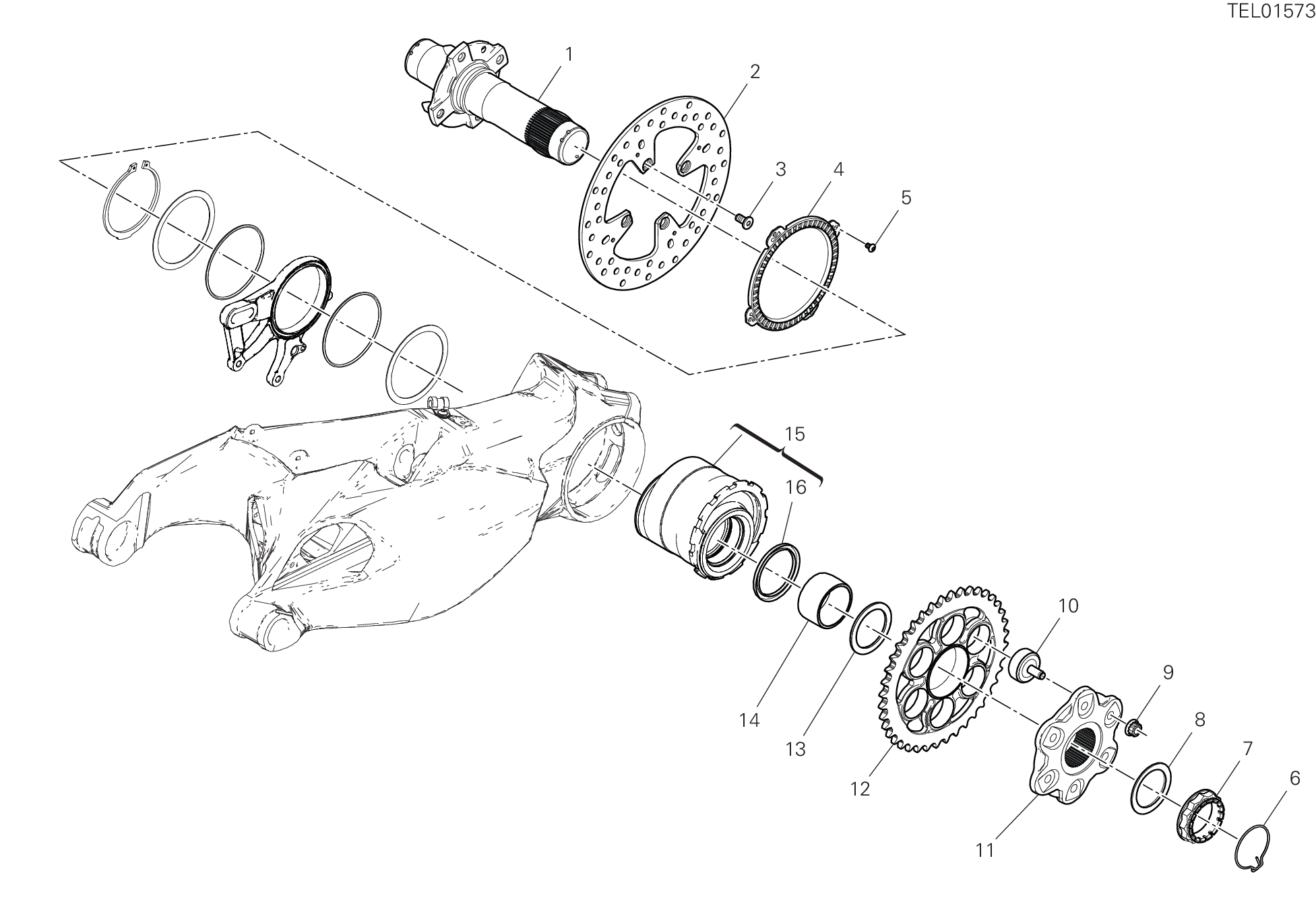 29B PIVOT ROUE ARRIERE POUR STREETFIGHTER V2 2024