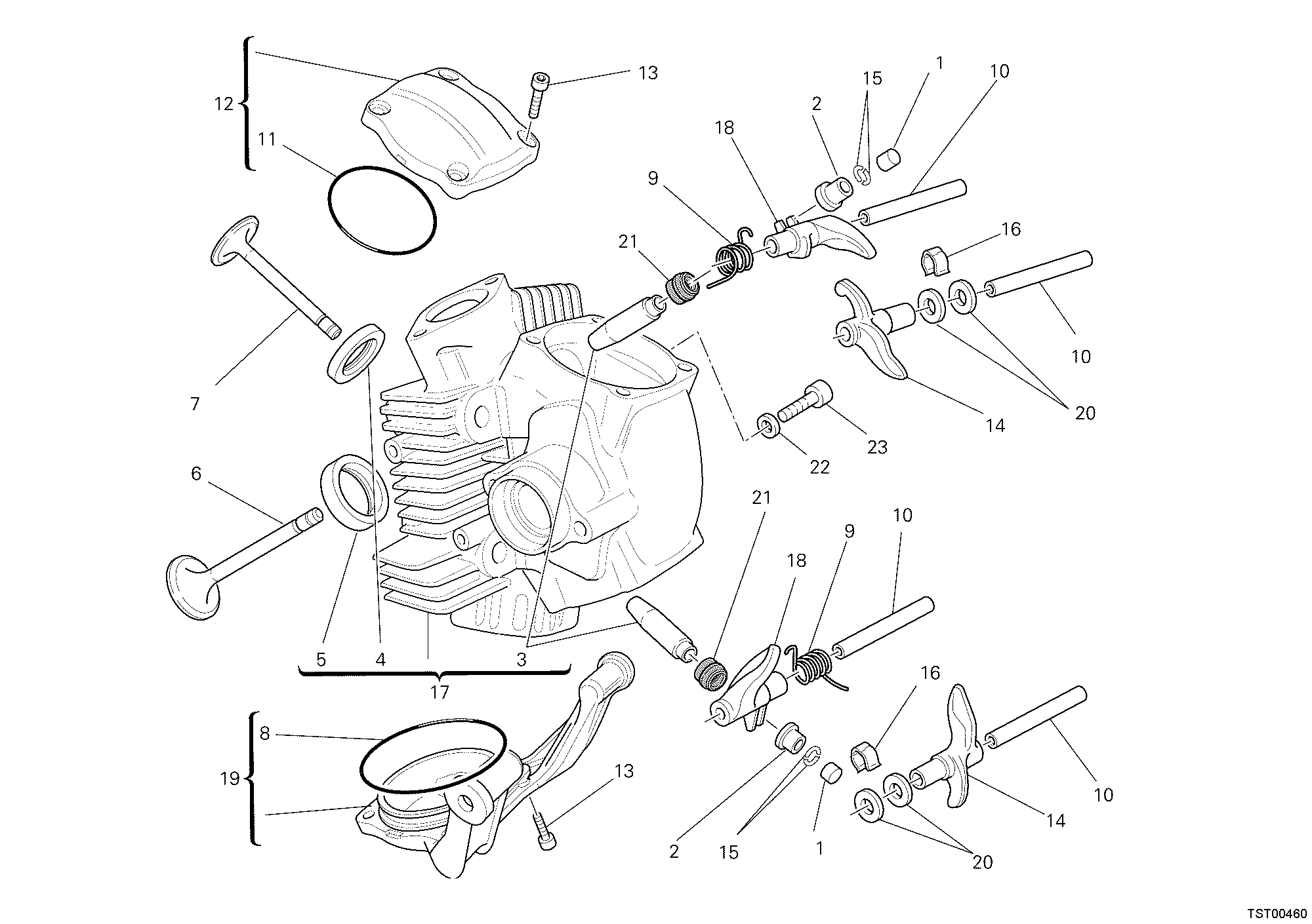 015 CULASSE HORIZONTALE POUR HYPERMOTARD 1100 EVO 2011