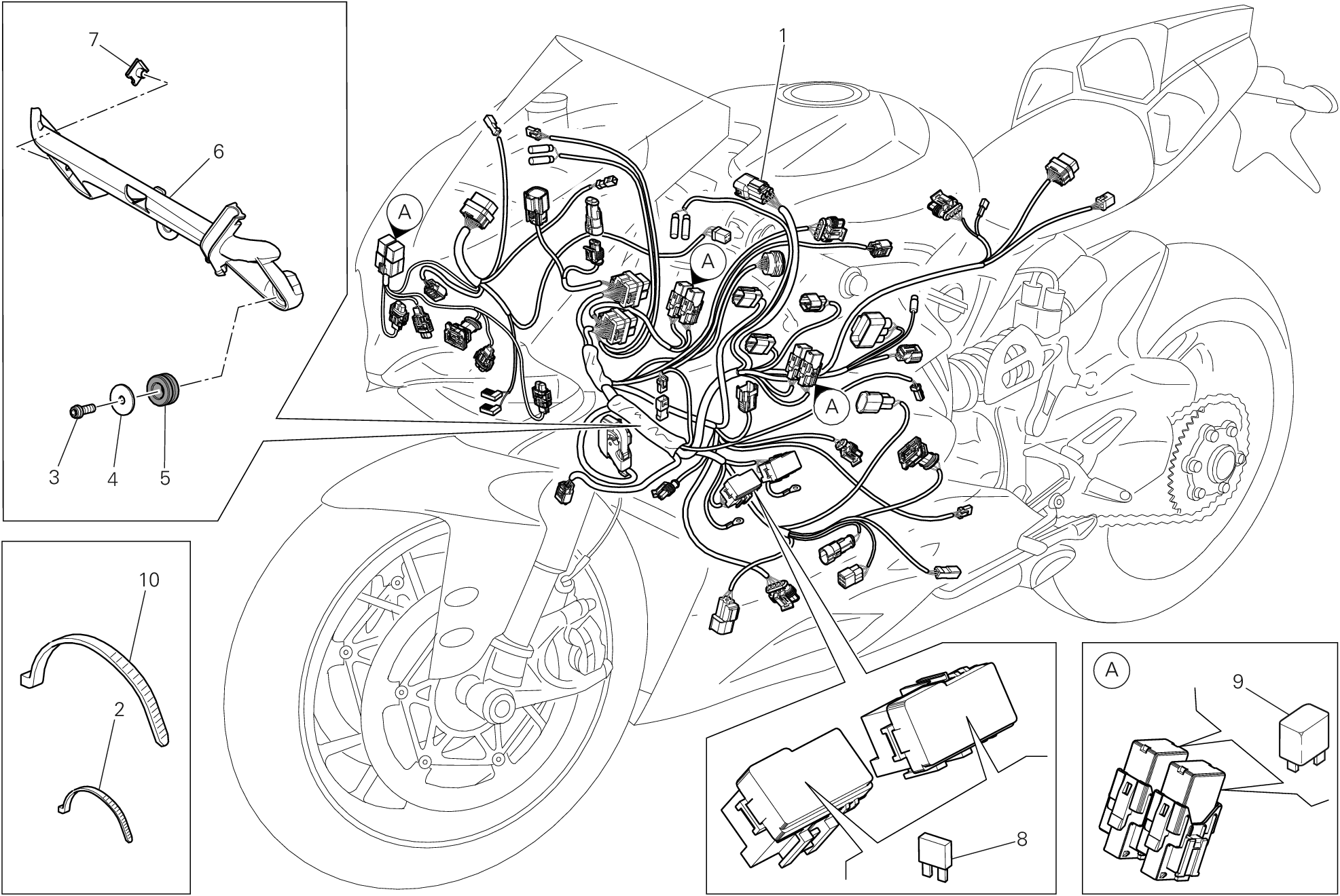 18C FAISCEAU DE FILS POUR SUPERBIKE 1199 PANIGALE ABS 2013