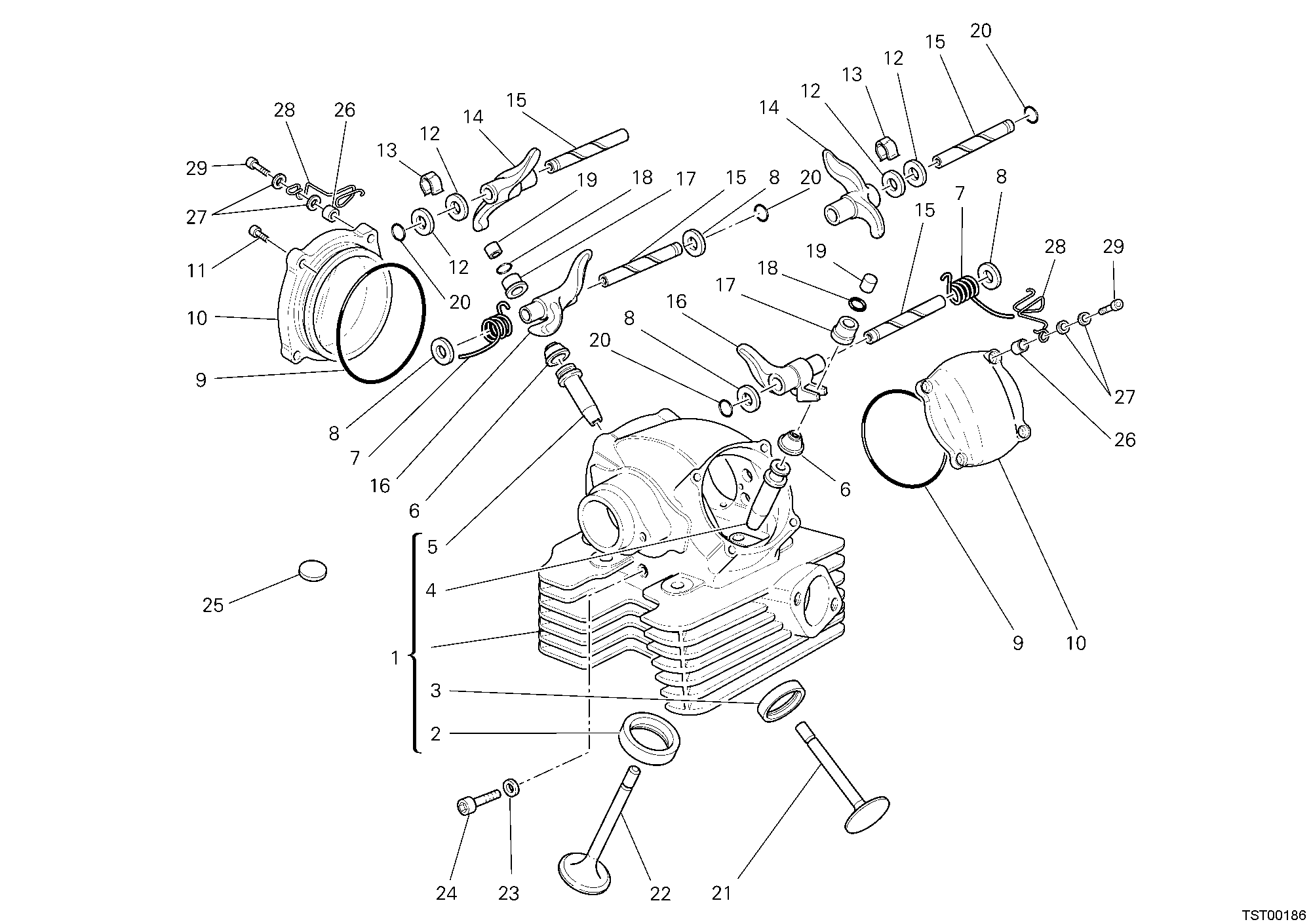 014 CULASSE VERTICALE POUR MULTISTRADA 1000 2005