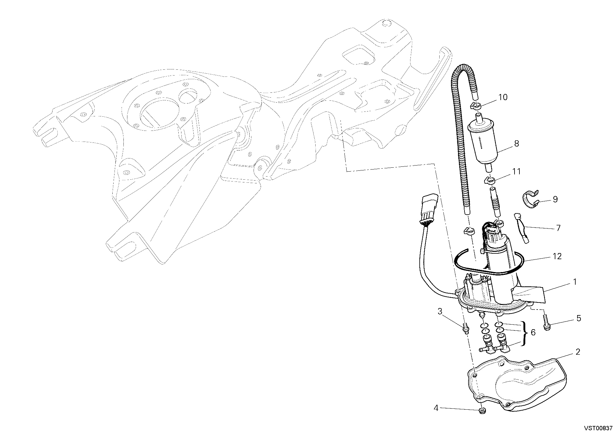 037 POMPE A CARBURANT POUR HYPERMOTARD 796 2010