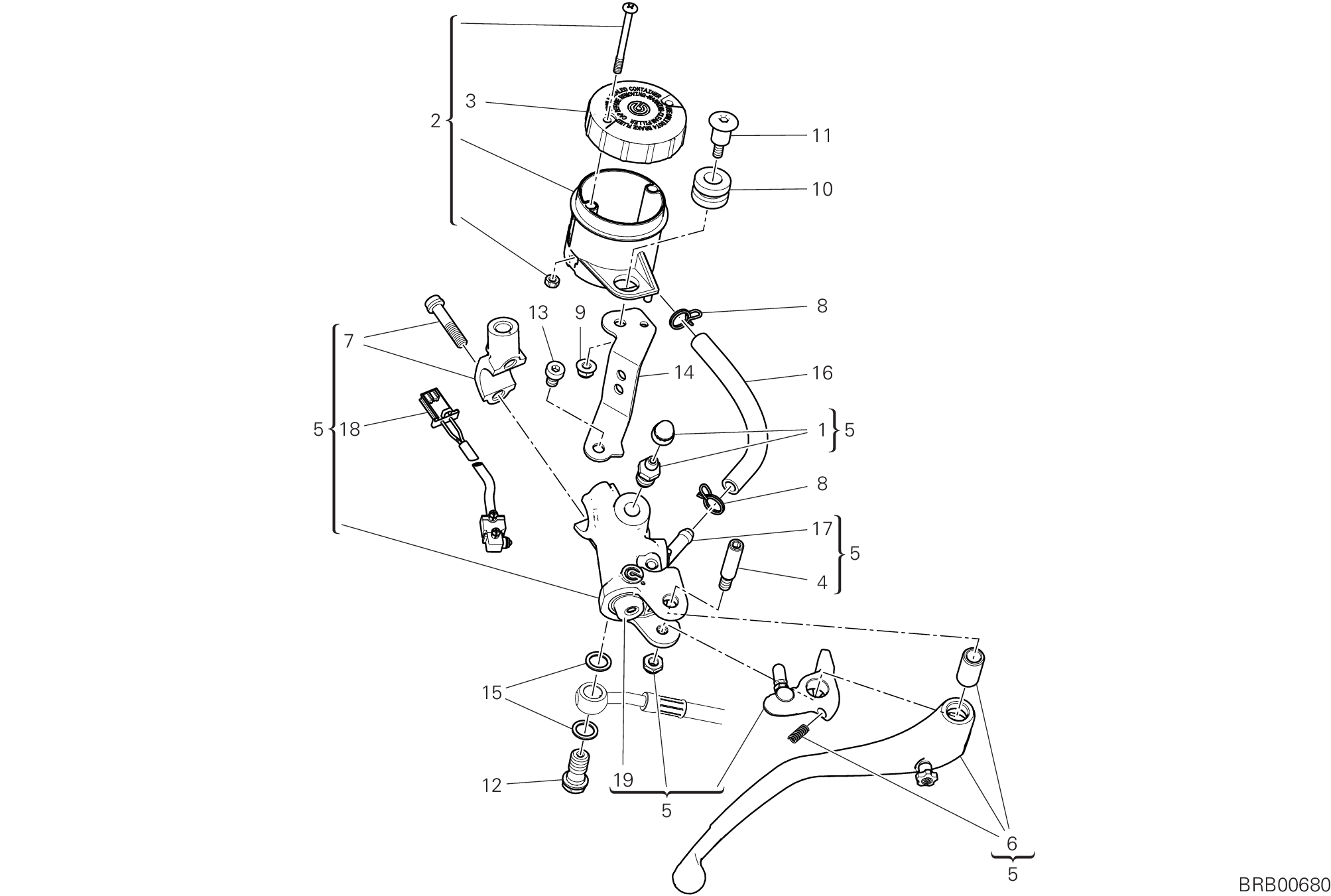 19A POMPE FREIN AVANT POUR HYPERMOTARD 950 2019