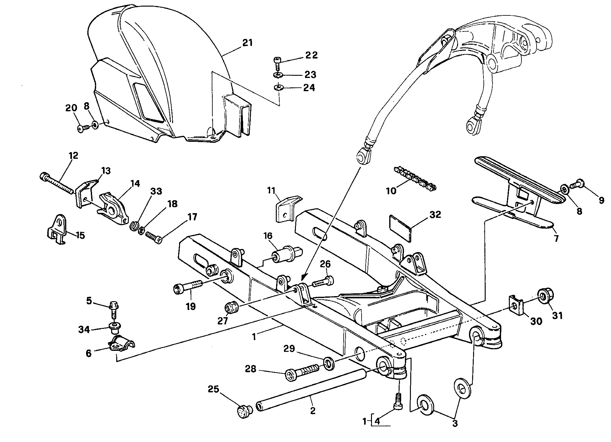 029 BRAS OSCILLANT POUR SUPERBIKE 888 1995