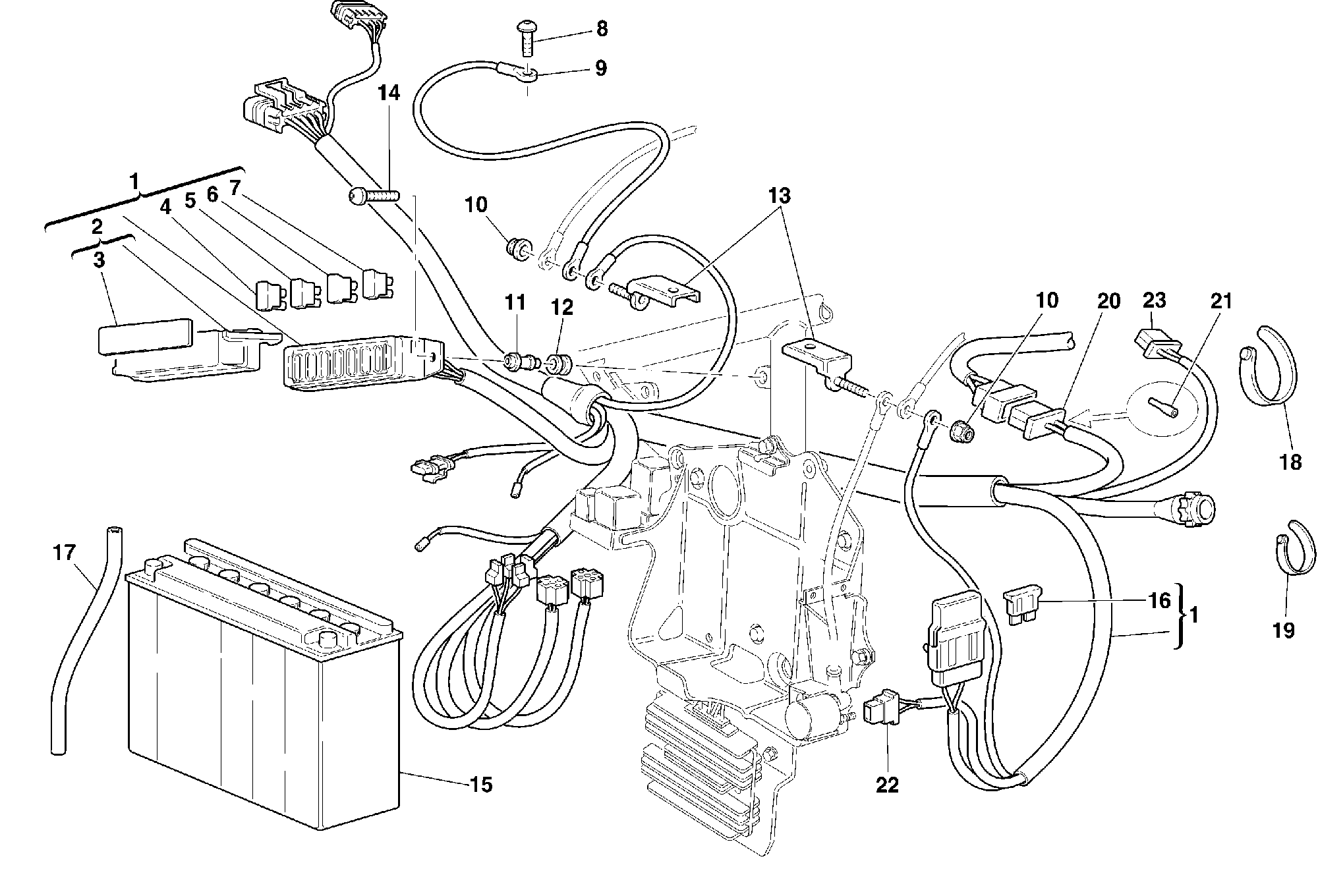 170 BATTERIE POUR SUPERBIKE 748 1999