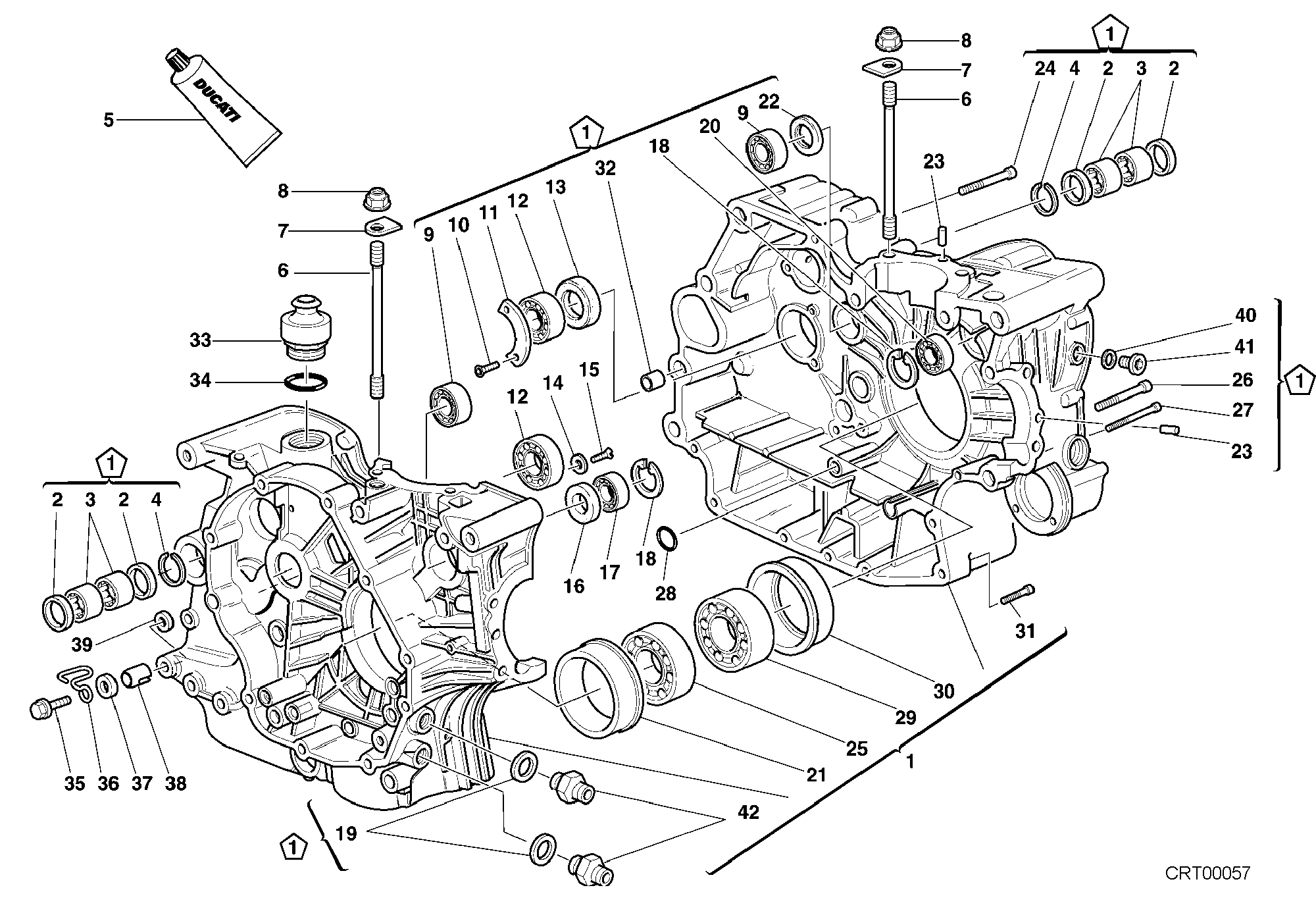 010 CARTER MOTEUR POUR MONSTER 750 2001