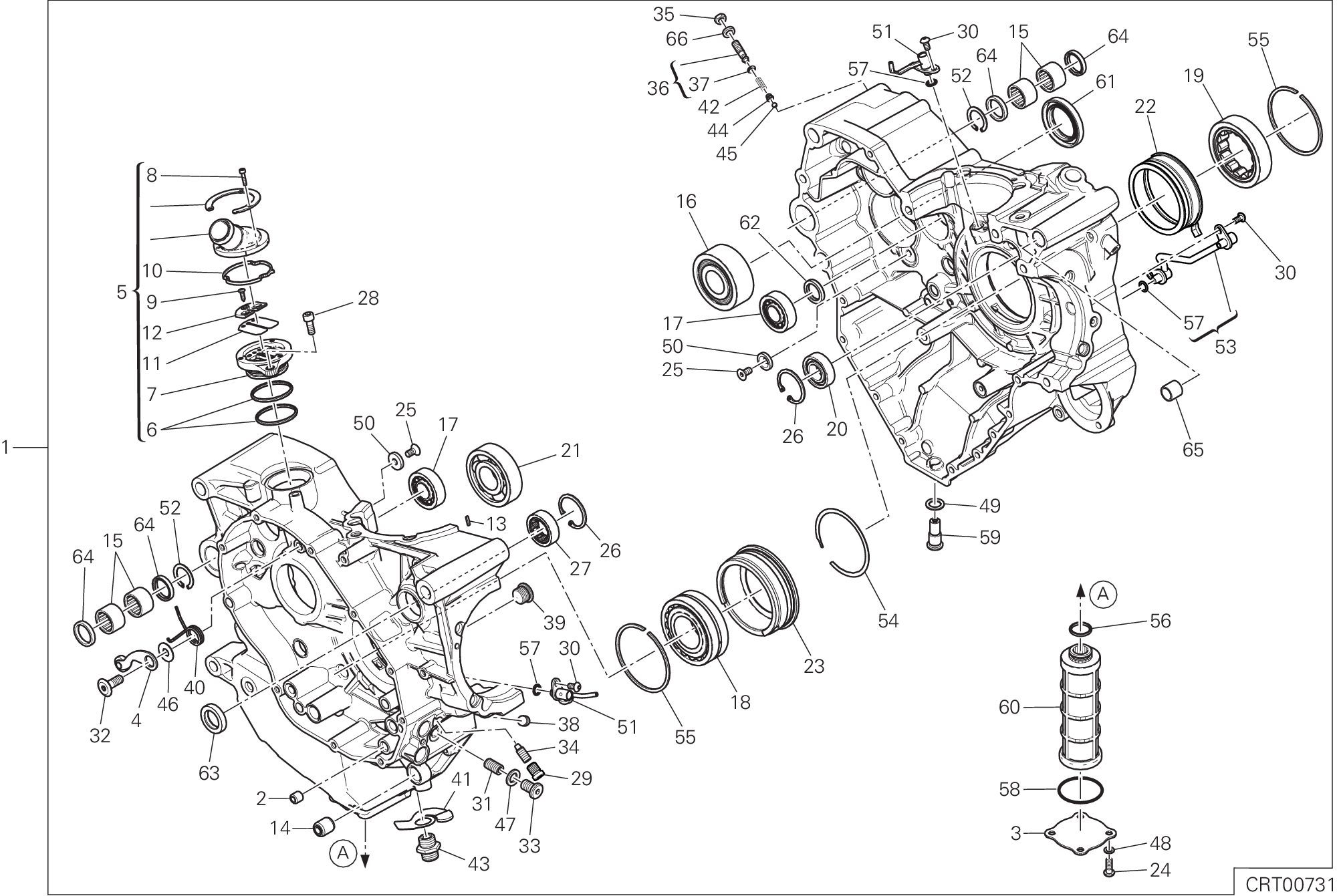 010 PAIRE DE DEMI CARTERS POUR MULTISTRADA 1200 ABS 2017