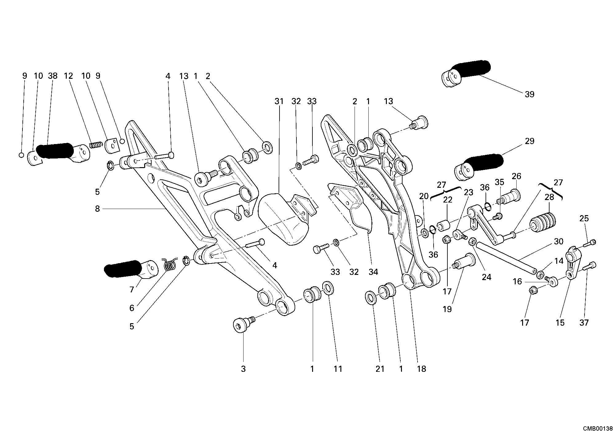 031 REPOSE PIEDS POUR MONSTER 400 2006