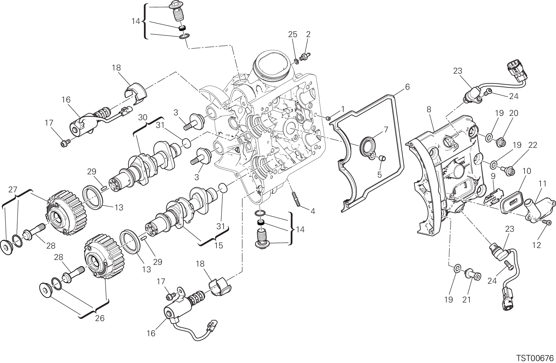 13B CULASSE HORIZONTALE DISTRIBUTION POUR MULTISTRADA 1260 ENDURO TOURING 2020