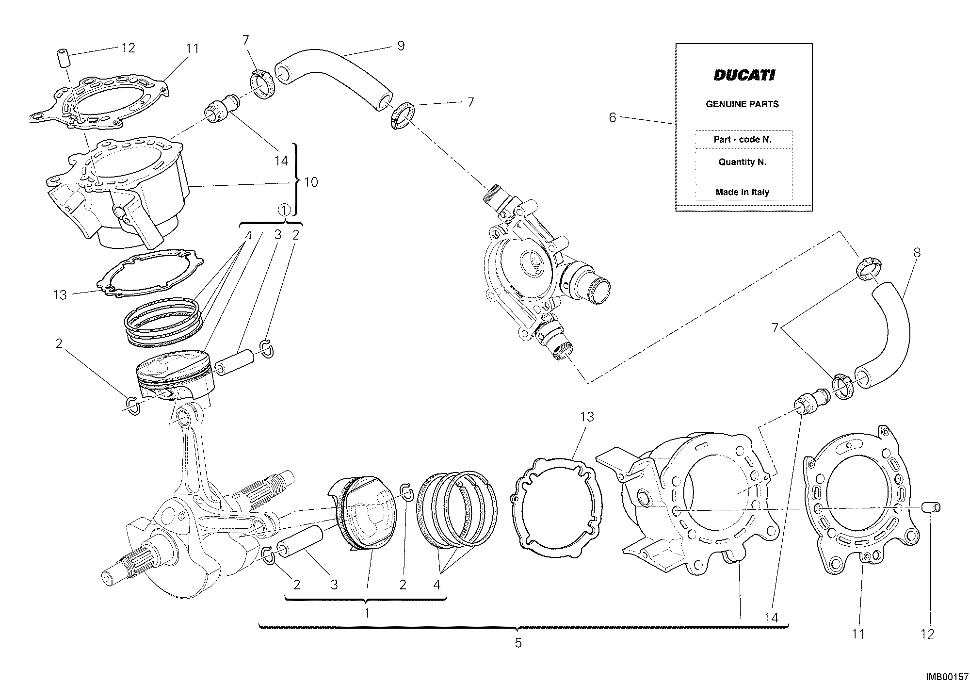 007 CYLINDRE PISTON POUR DIAVEL CARBON 2011