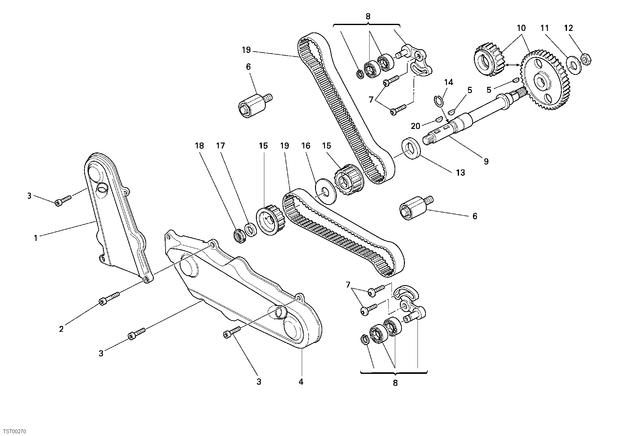 008 COURROIE DISTRIBUTION POUR MONSTER S2R 1000 2007