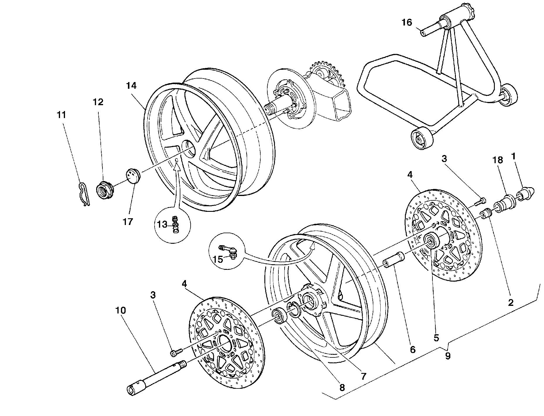 270 ROUES POUR SUPERBIKE 996 R 1999