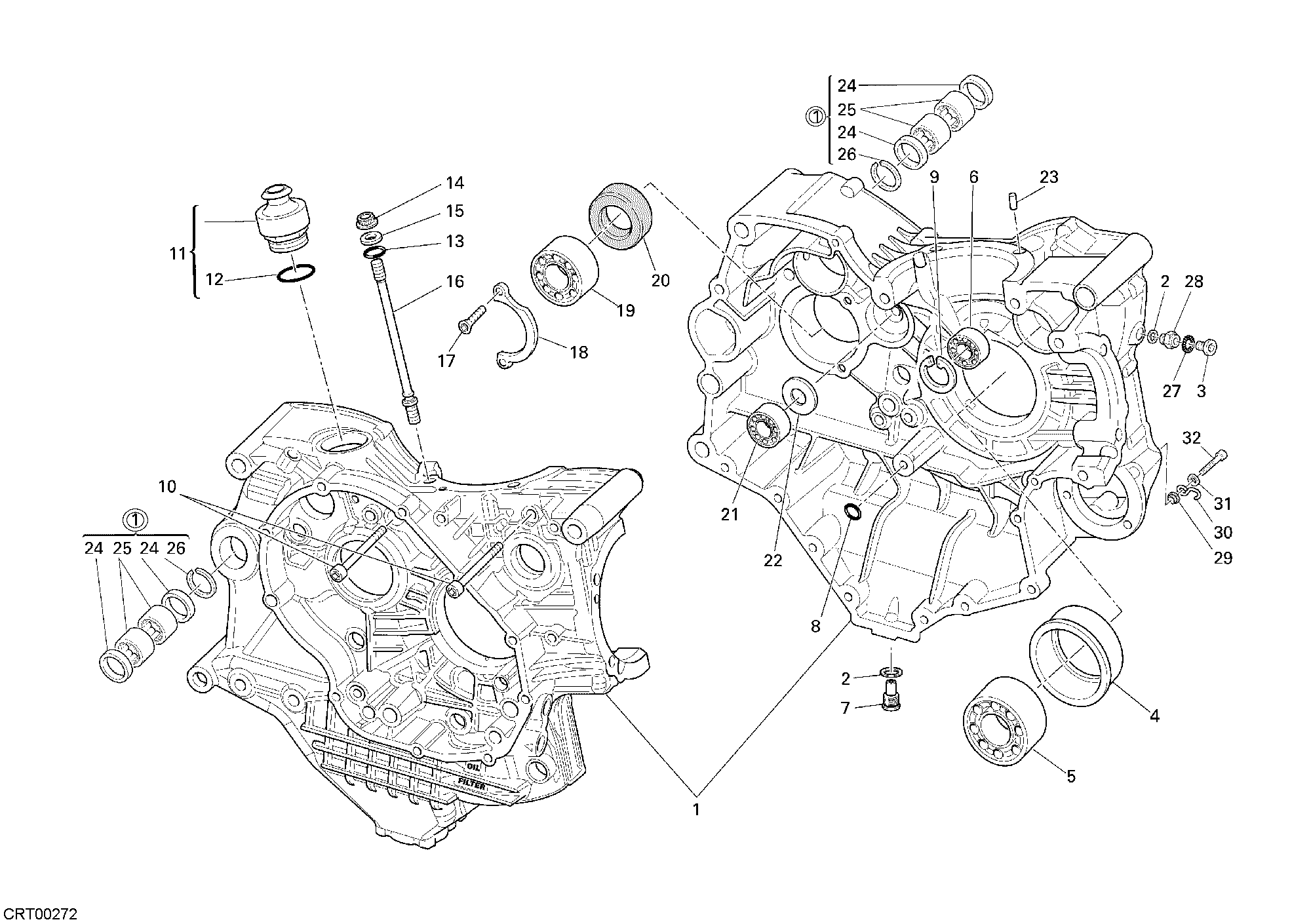 010 CARTER MOTEUR POUR MONSTER S4RS 2006