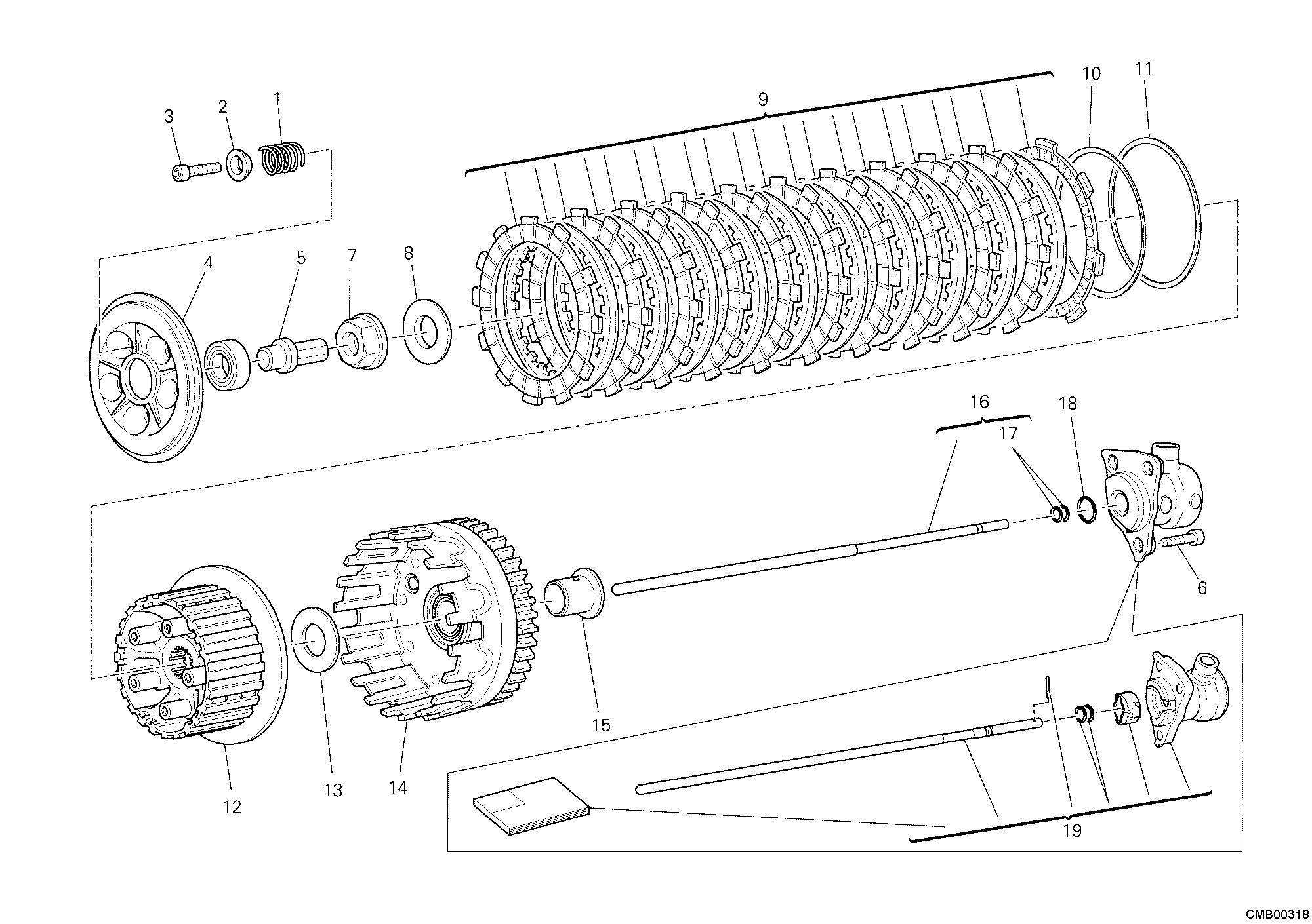 004 EMBRAYAGE POUR SUPERBIKE 848 EVO 2011
