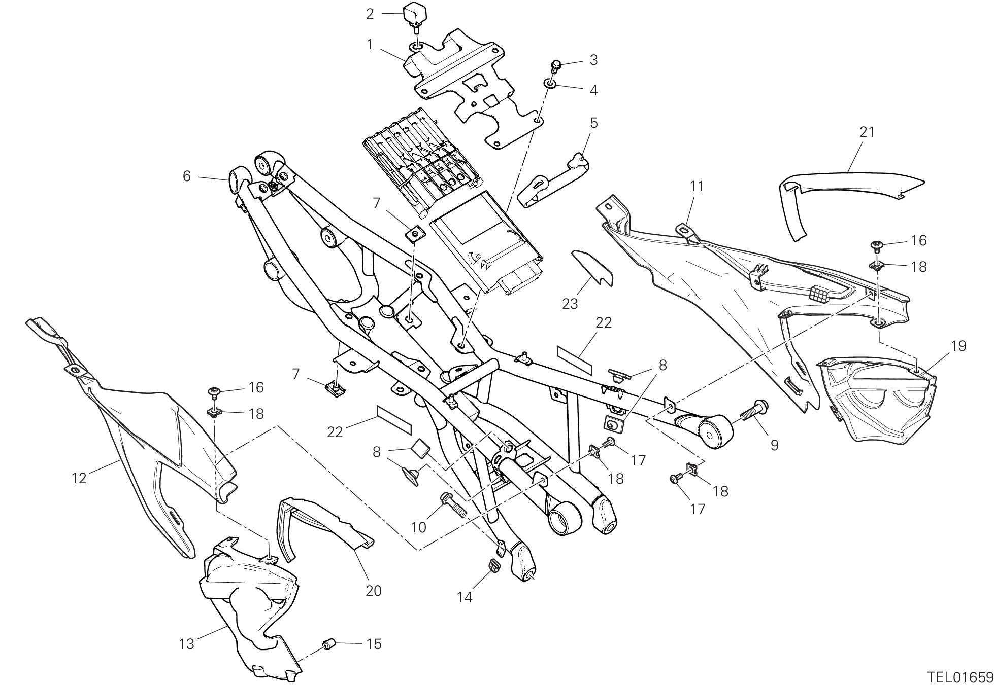 33B BRIDE ARRIERE POUR SUPERBIKE PANIGALE V2 TROY BAYLISS 2023