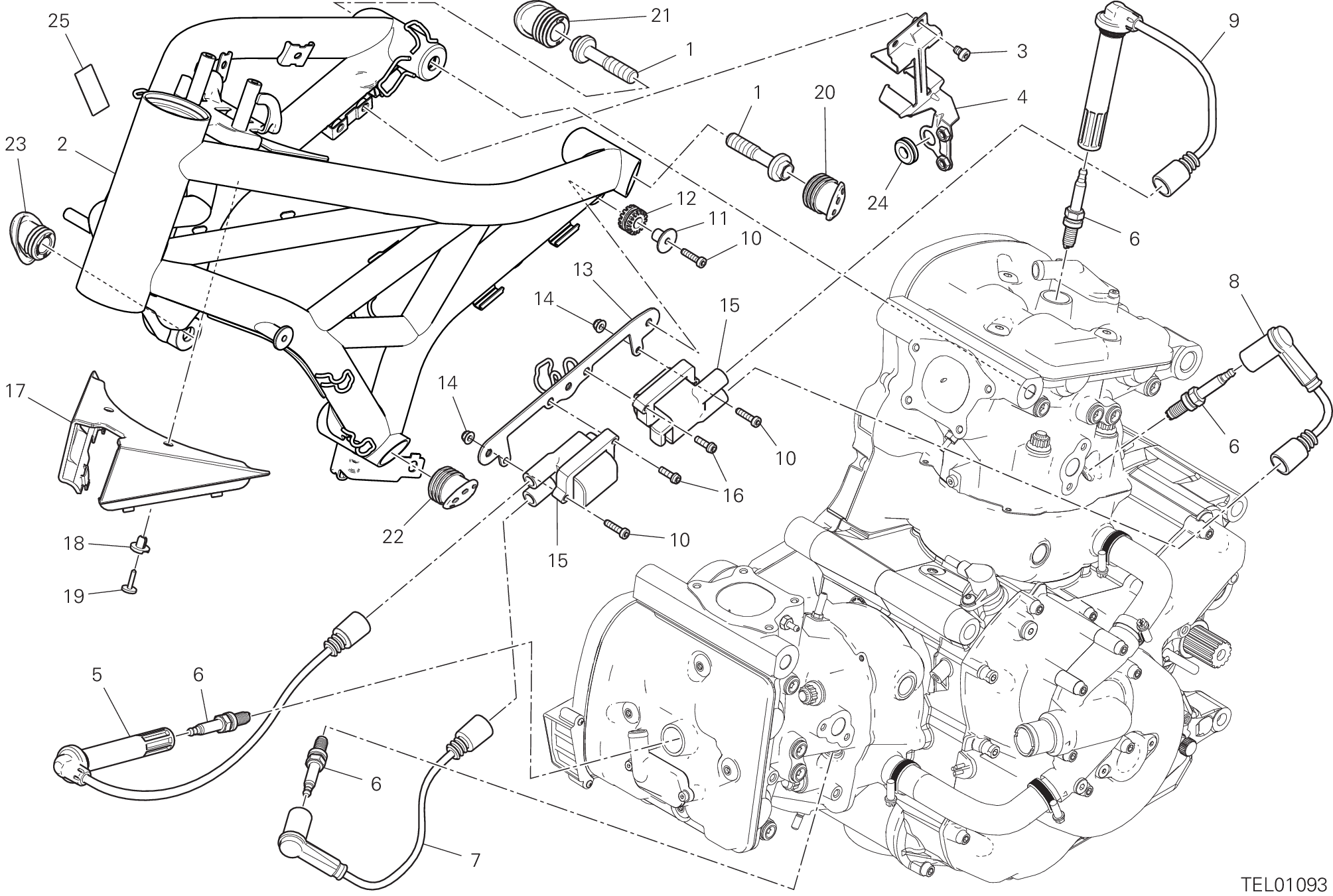 022 CADRE POUR MONSTER 1200 R 2019